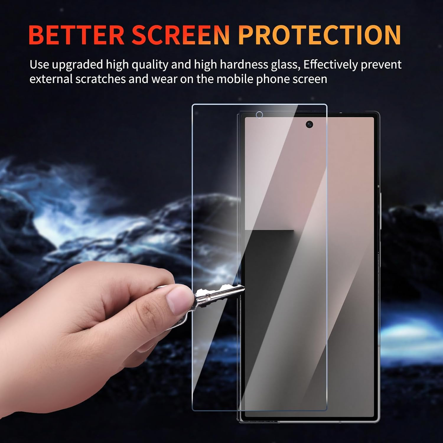 YUXINDZ Pack of 2 Screen Protectors for Samsung Galaxy Z Fold7, Screen Protector Glass Film 9H Hardness Anti-Scratch, Bubble-Free, HD Clear image number 1