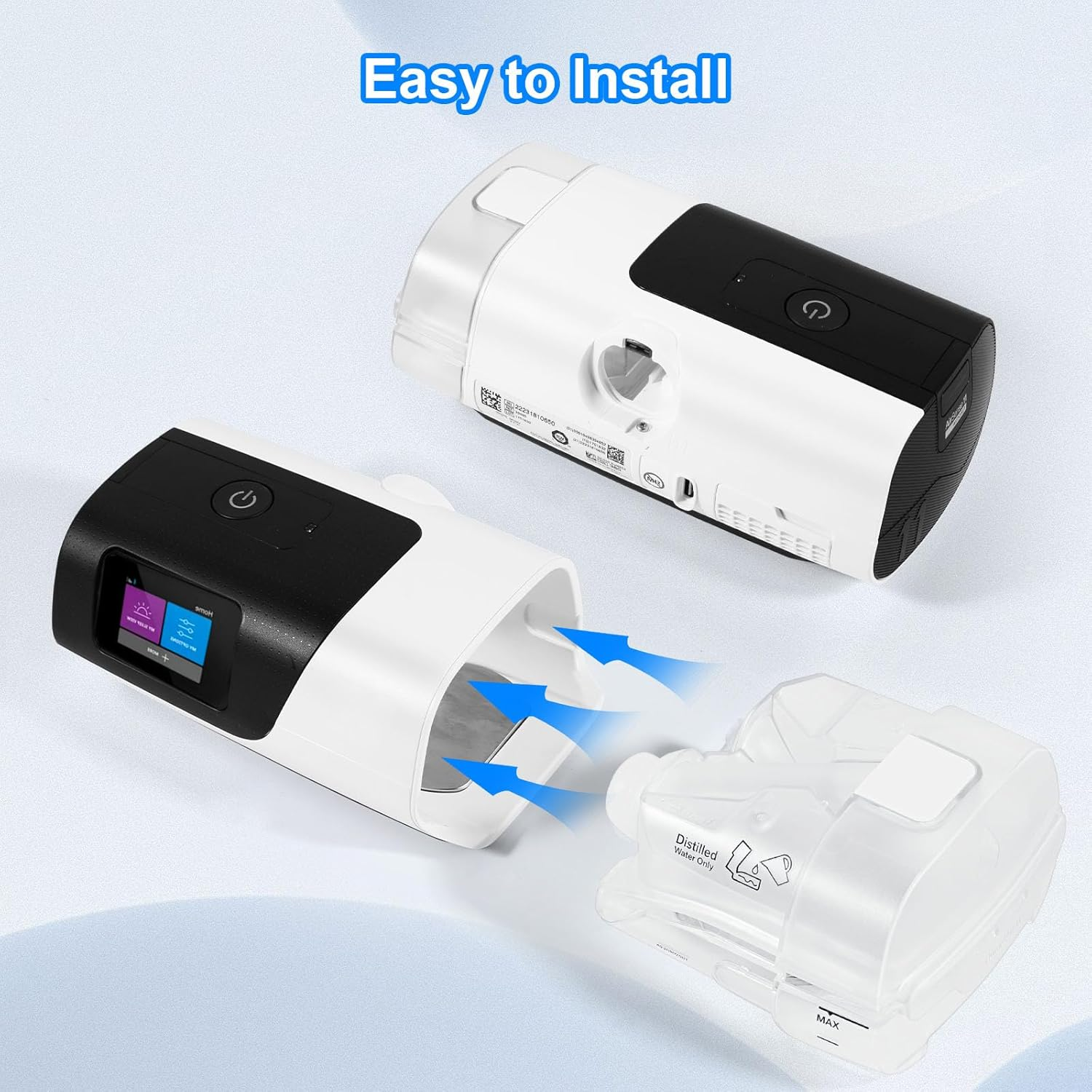 Water Chamber and Pap Humidair Water Tank for Resmed Airsense 11 Tube Hose Machine image number 1