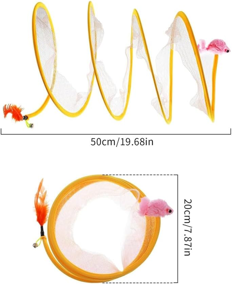 Sarini Cat Tube Tunnel for House Cats, Kitten Cat Tunnel with Pencil Cases, Interactive Cat Tunnel for Kittens, Cats and Small Pets image number 1