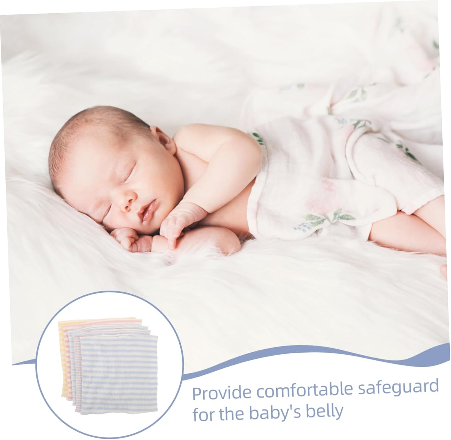 10Pcs Newborn Belly Bands Cotton Abdomen Band for Protective Navel Straps for Boy Girl image number 4