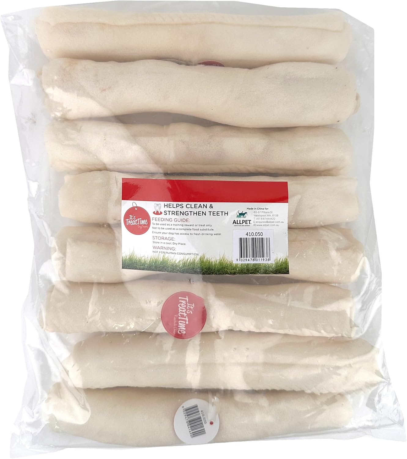 It'S Treat Time Dog Rawhide Retriever Roll White 22Cm (10 Pack) - Long-Lasting Dog Treats, Dental Chews for Dogs, Teeth Cleaning, Tartar Control, Oral Health image number 2