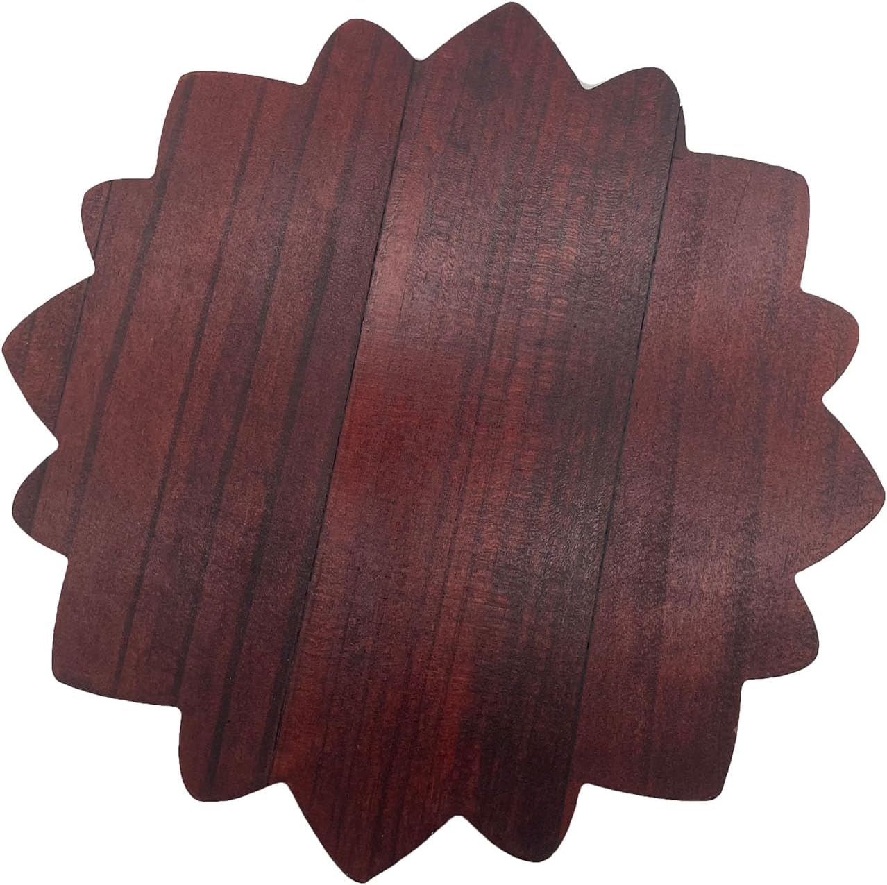 1 PCS Lotus Crystal Decorated Wooden Tray Mandala Crystal Tray Wooden Crystal Holder Stone Tray Wooden Jewelry Board Shelf Healing Crystal Organizer