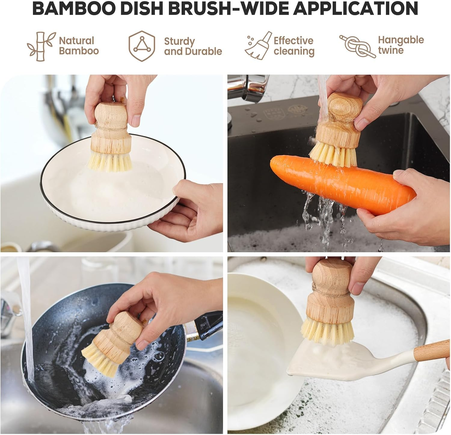 NEECZS Kitchen Soap Dispenser Set with Instant Dry Tray,16 Oz Hand and Dish Soap Black Glass Dispenser Set,Stainless Steel Pump,Waterproof Labels&Dish Brush,Luxury Soap Bottle for Kitchen,Bathroom image number 1