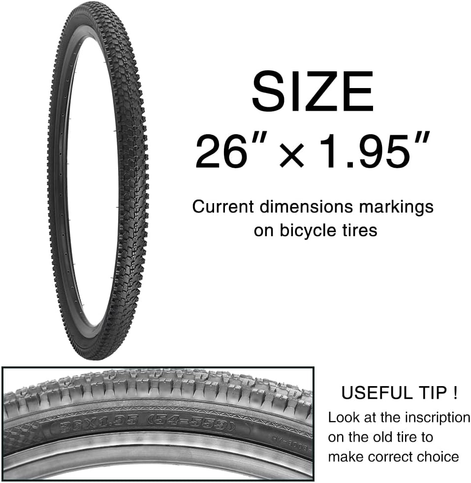 2 Pack Mountain Bike Tyre 24/26/27.5/29 Inch Foldable Replacement Bicycle Tyres 24X1.95 26X1.95 27.5X2.125 29X2.125 with 2 Bike Tyre Inner Tubes Schrader Valve - 29 X 2.125 image number 4