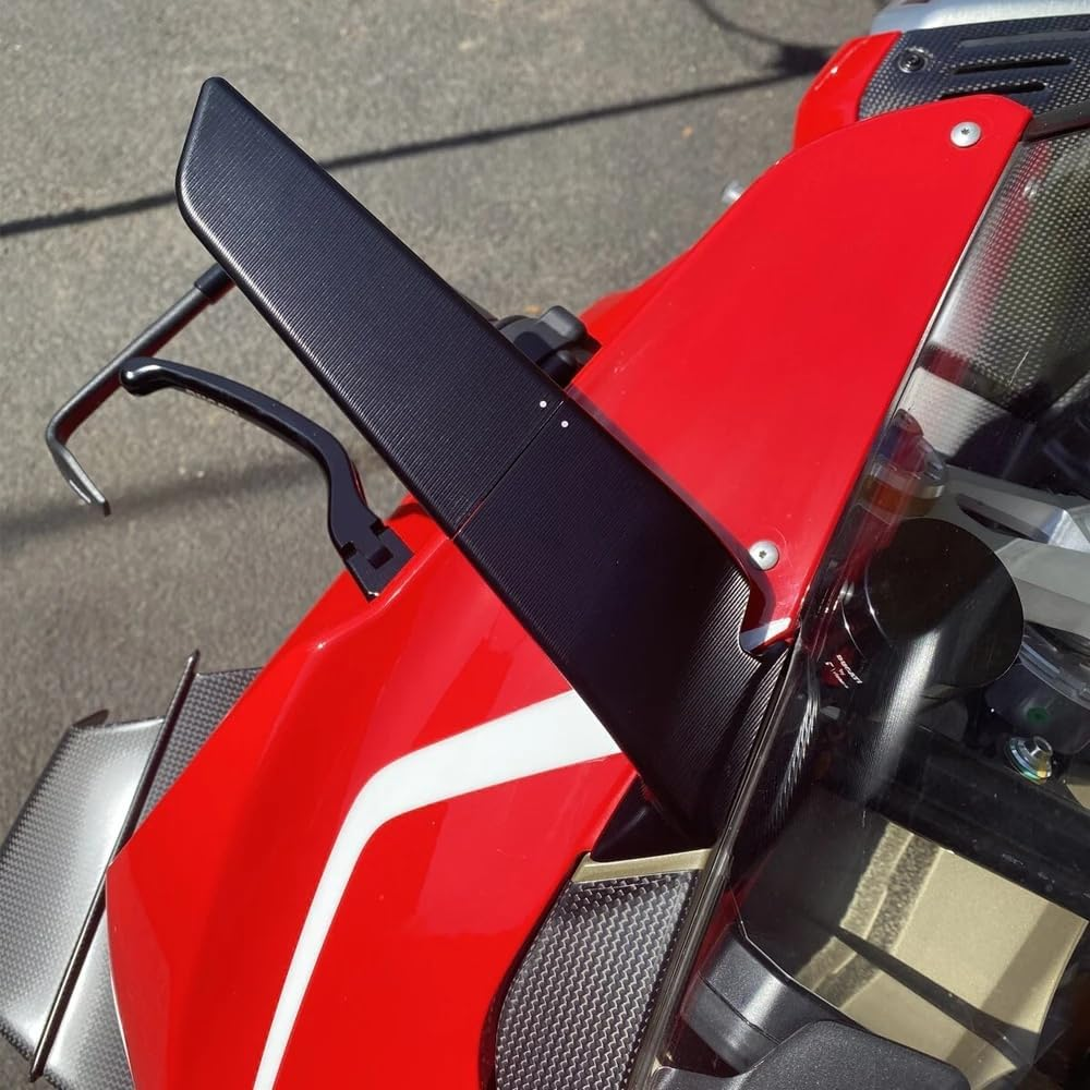 Motorcycle Wind Wing Rearview Mirrors Rotating Side Mirrors Fits for Ducati Panigale V2 955 (2020-2024), Fits for Ducati Panigale V4 1100 (2020-2024) CNC Aluminum Motorcycle Rear View Mirror image number 4