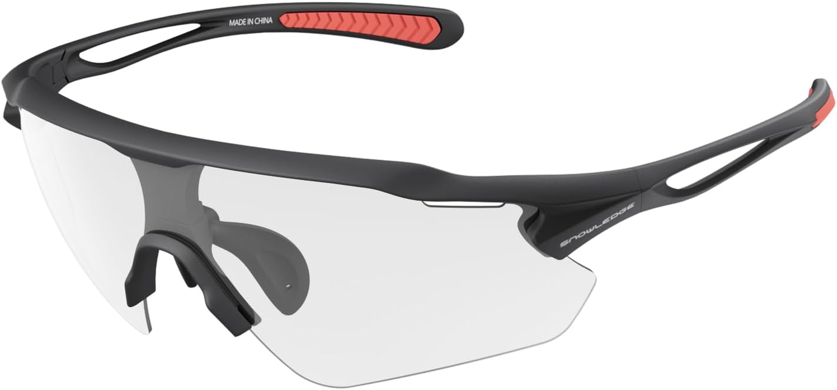 SNOWLEDGE Cycling Glasses for Men Women Teenager with 1/3/5, Polarized or Photochromic Lenses, UV Protection Sports Sunglasses for Bycle, Running, Fishing