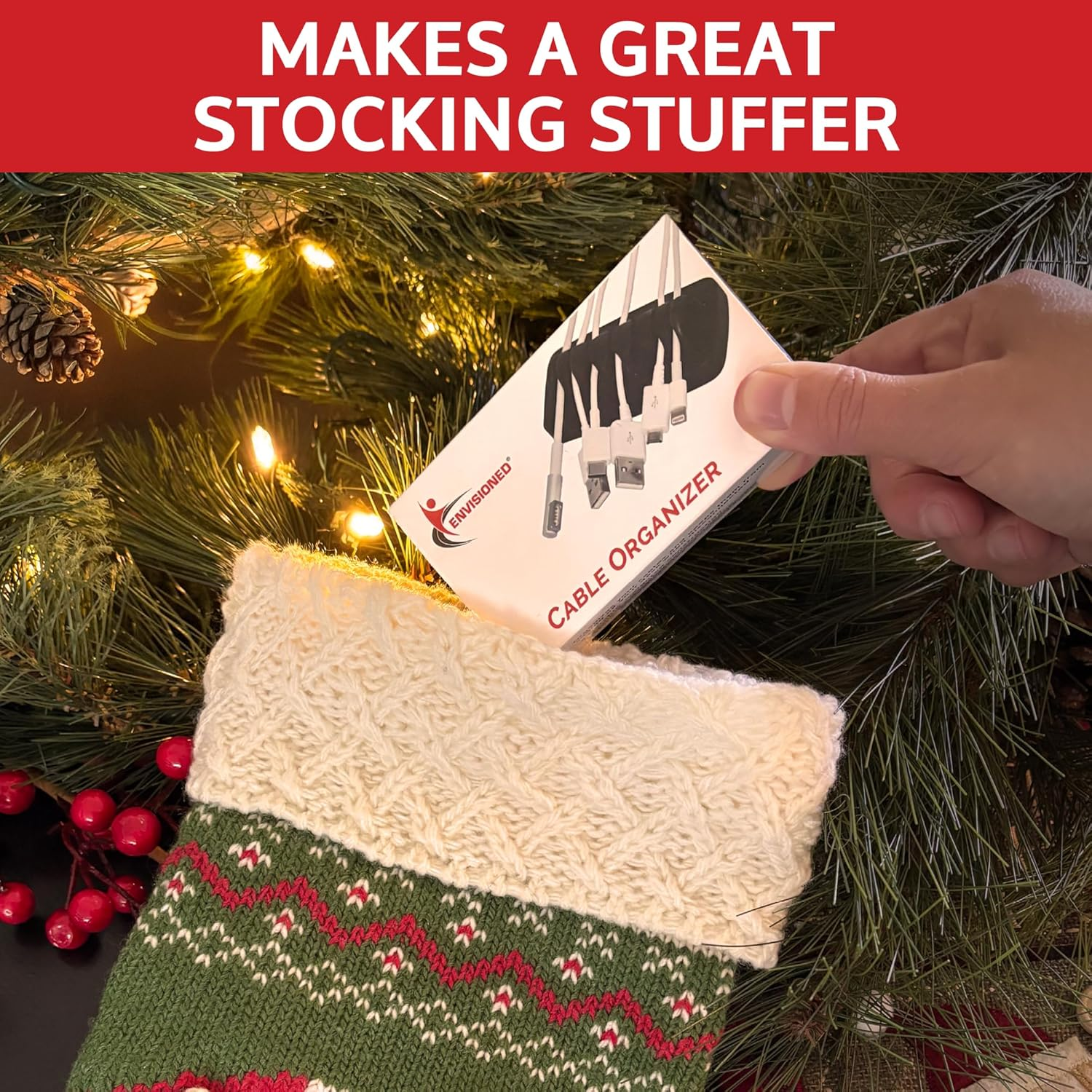 Heaviest Cable Organizer on the Market! Compact and Weighted Desktop Cord Holder and Cable Organizer, Eco-Friendly Silicone, No Bad Smell, Bundled with 4 Reusable Cable Ties! (Black) - Black image number 3