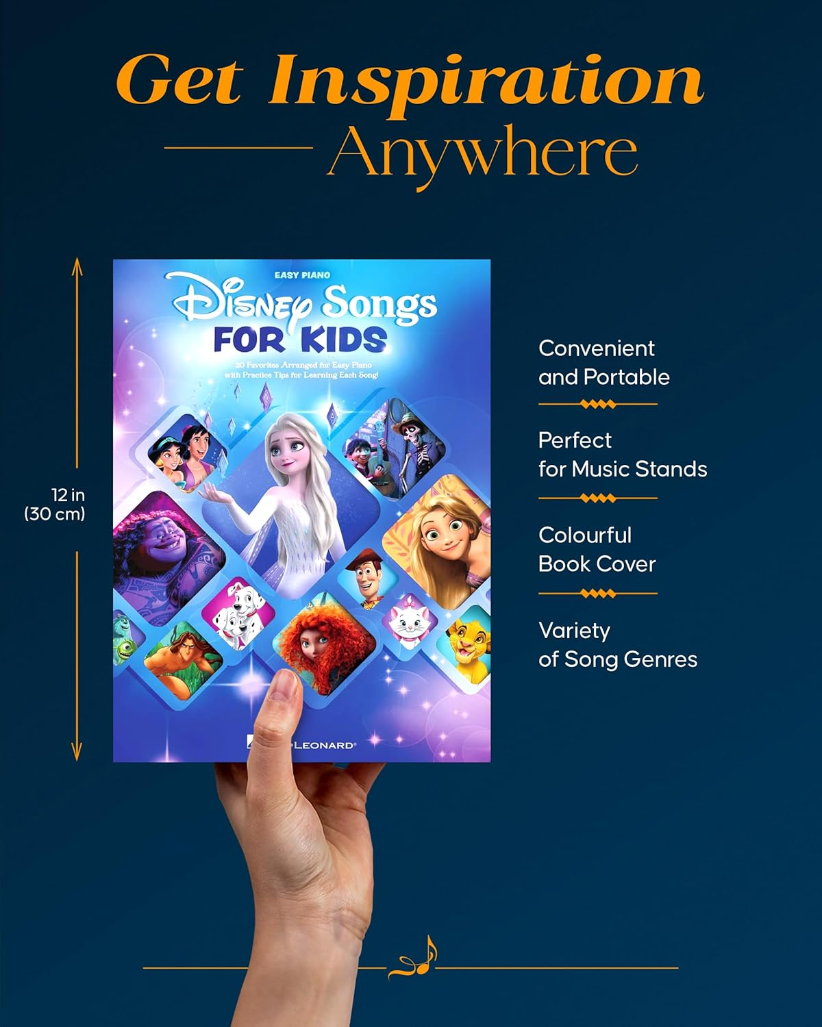 Hal Leonard Easy Piano Disney Songs Book for Kids: 20 Favorites Arranged for Easy Piano image number 1