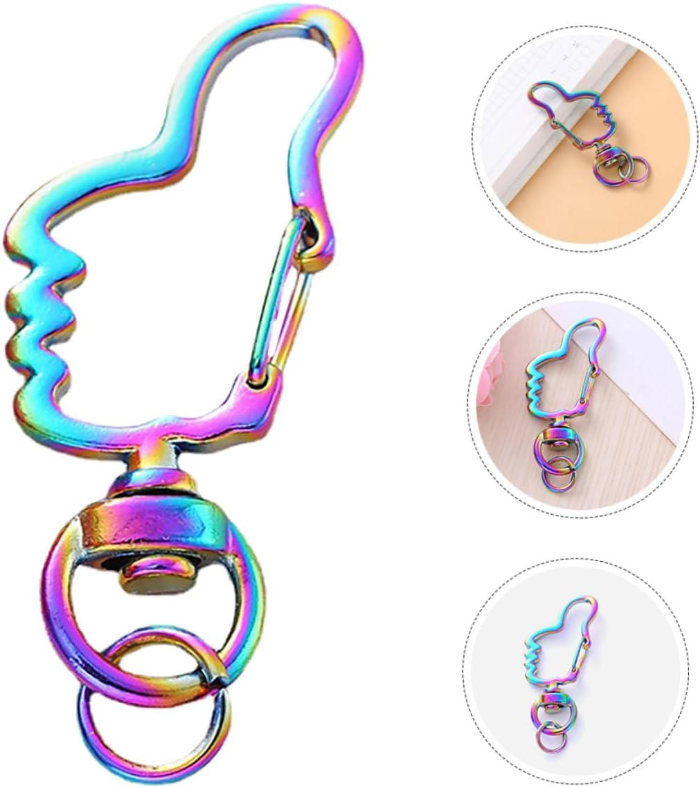 HAPINARY 30Pcs Zinc Alloy Thumb Keychain Detachable Cute Thumb-Shaped Clips for Crafting Bag and Purse Accessories Quick Release Carabiner Design for Women
