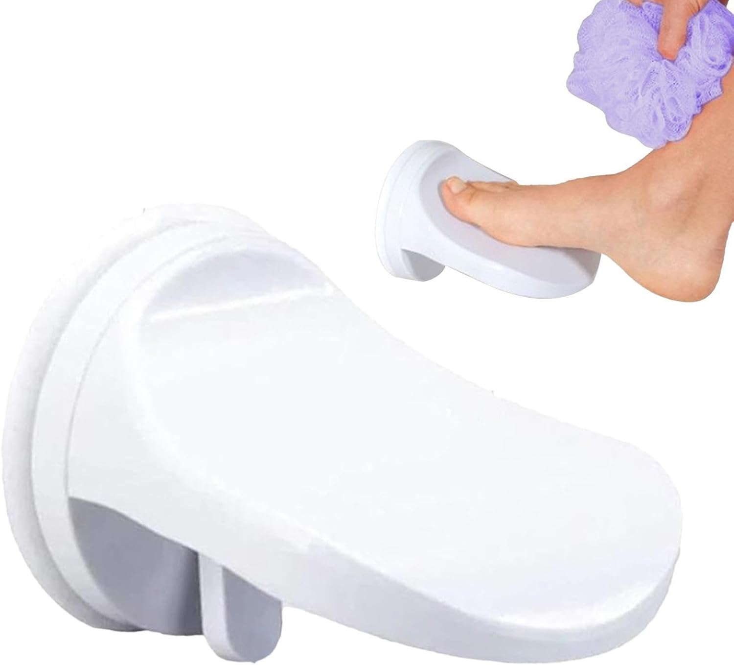 Footrest Stand for Shower | Shower Foot Rest Stand,Footrest with Suction Cup,Non-Slip Shower Footrest,Shower Leg Aid Foot Rest,Wall Mount Bathroom Shower Pedal image number 2