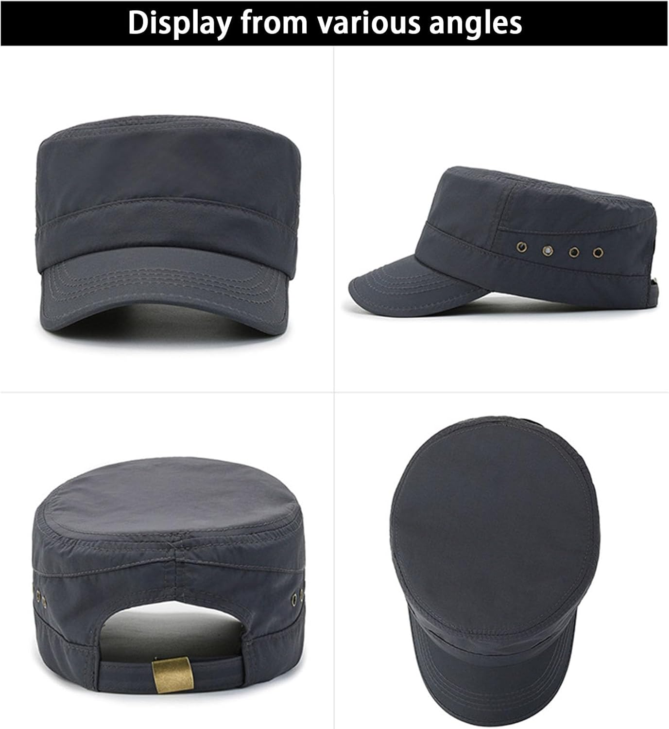 Army Cap for Men, Adjustable Military Style Hat, Breathable Outdoor Sun Cap with UPF 50+ Sun Protection for Hiking, Camping and Everyday Wear - Army Green image number 3