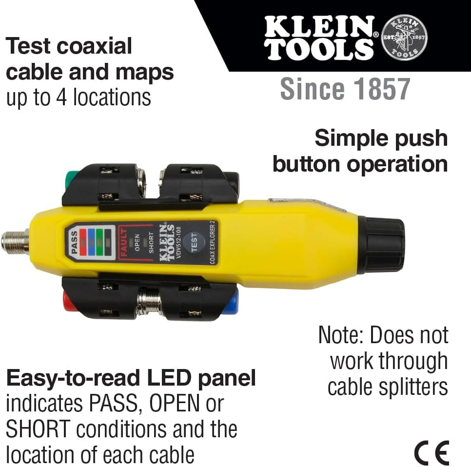 Klein Tools Coax Explorer&reg; 2 with Remote Kit, Tests Coaxial Cable and Maps up to 4 Locations, VDV512-101 image number 1