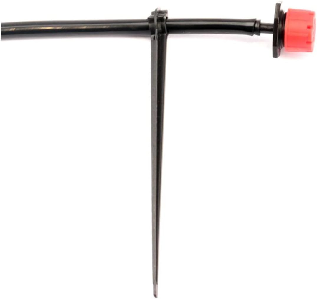 OFFSCH 100Pcs Irrigation Drip Stake Support Adjustable Pipe Holder for 4Mm Tubing Inserted Link Design Suitable for Lawns and Flower Beds image number 1