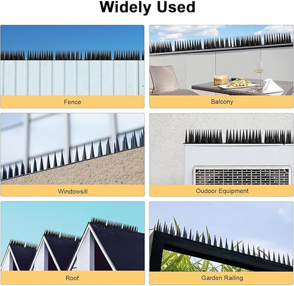 20Pcs Bird Spikes, Heavy Duty PP Plastic Bird Deterrents, Outdoor Spikes Fence Wall Deterrent for outside Roofs Versatile Bird Repellent Scarer Keep Pigeon Possum Cat Owl Away image number 1