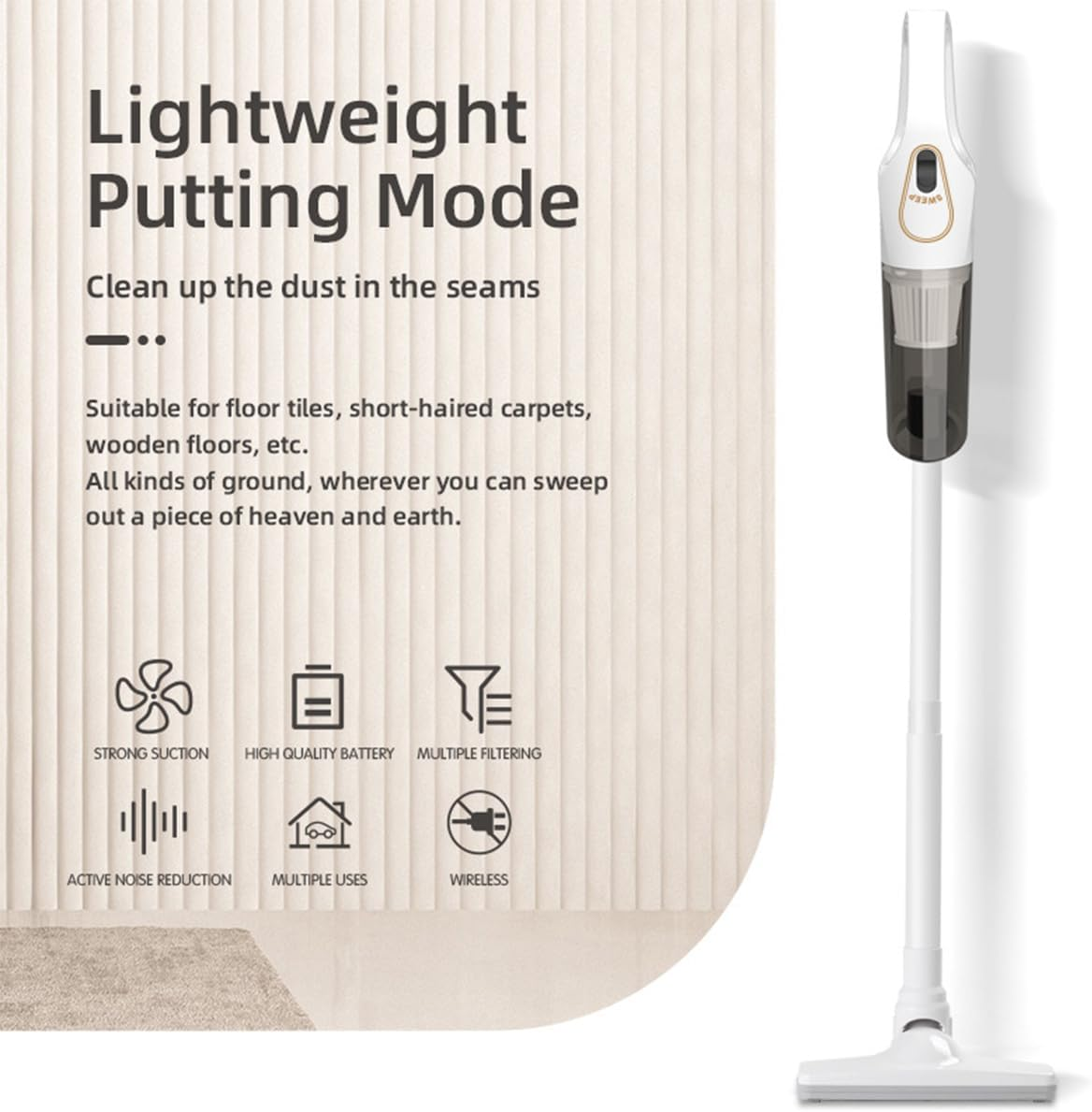 Cordless Vacuum Cleaner, 3-In-1 Rechargeable Handheld Vacuum, Powerful Suction for Pet Owners, Car & Home Cleaning Solution &ndash; Lightweight & Easy to Use