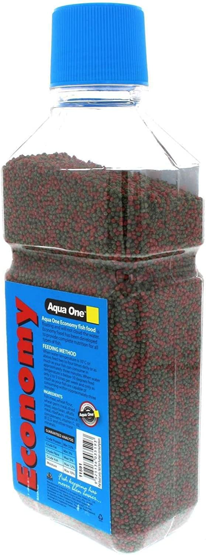 Economy Pellet 1Mm Fish Food 630G Bottle 11591 Fish Tank Aquarium Aqua One image number 1