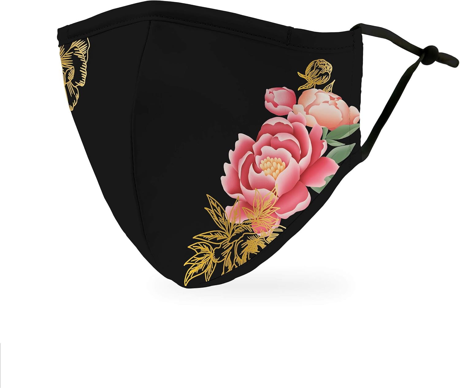 Weddingstar Washable Cloth Face Mask Reusable and Adjustable Protective Fabric Face Cover W/Dust Filter Pocket - Black