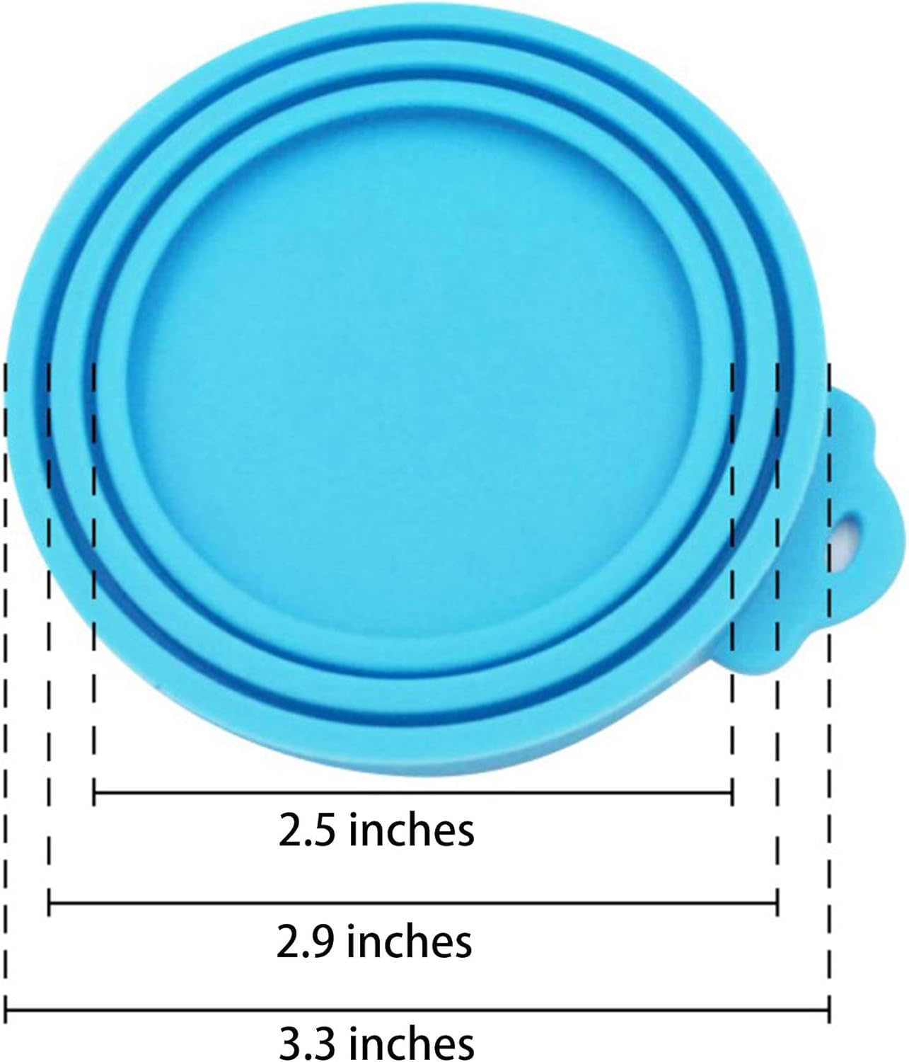WOHENI Pet Food Lids, Silicone Can Lids and Stainless Pet Food Spoons, Universal Can Cover Fits Most Standard Size Dog and Cat Can Tops, Cat Dog Food Lids for Canned Food (4 Pack+2 Spoons)