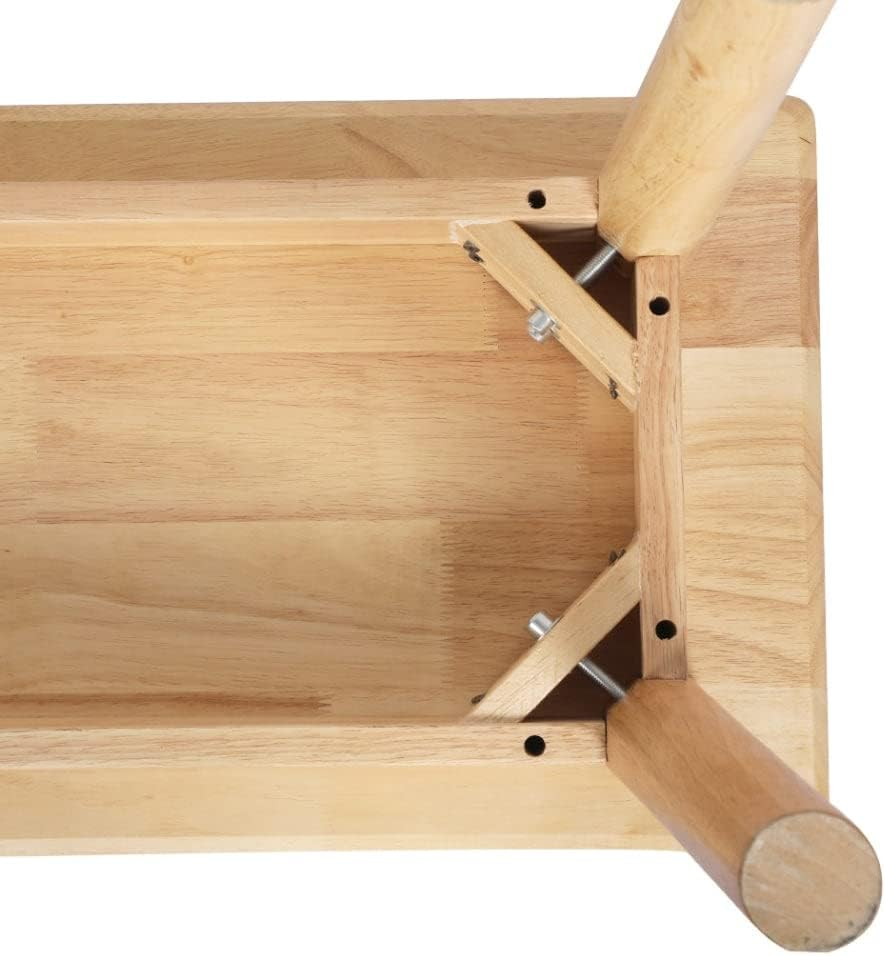 LEVEDE Wooden Dining Bench Chairs, Table Bench for Dining Room, Living Room, Hallway, Park, Load up to 250Kg (120 X 35 X 45Cm, Color Oak) image number 5