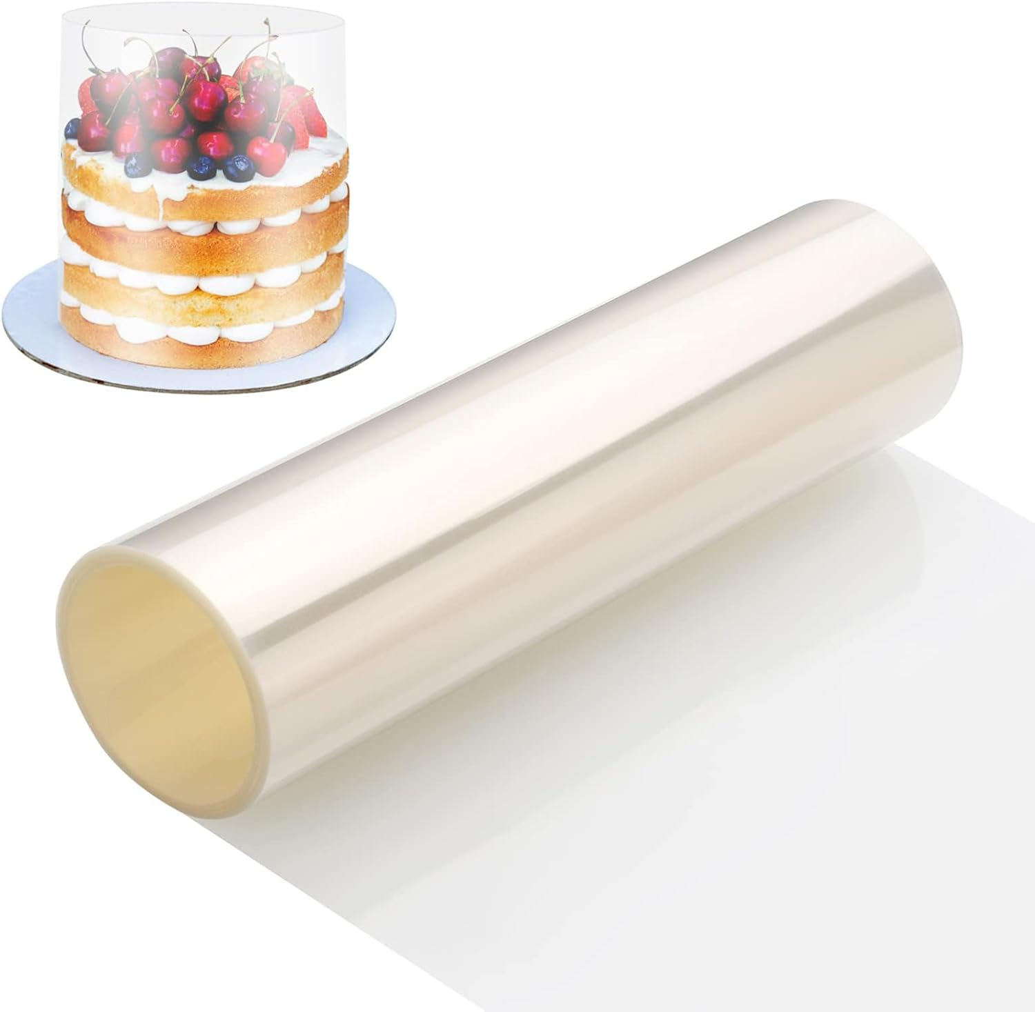 EP Leben Acetate Cake Collars, 30Cm X 10M Thickened Acetate Sheets for Baking Cakes, Chocolate Mousse Cake Surrounding Edge Decorating image number 6