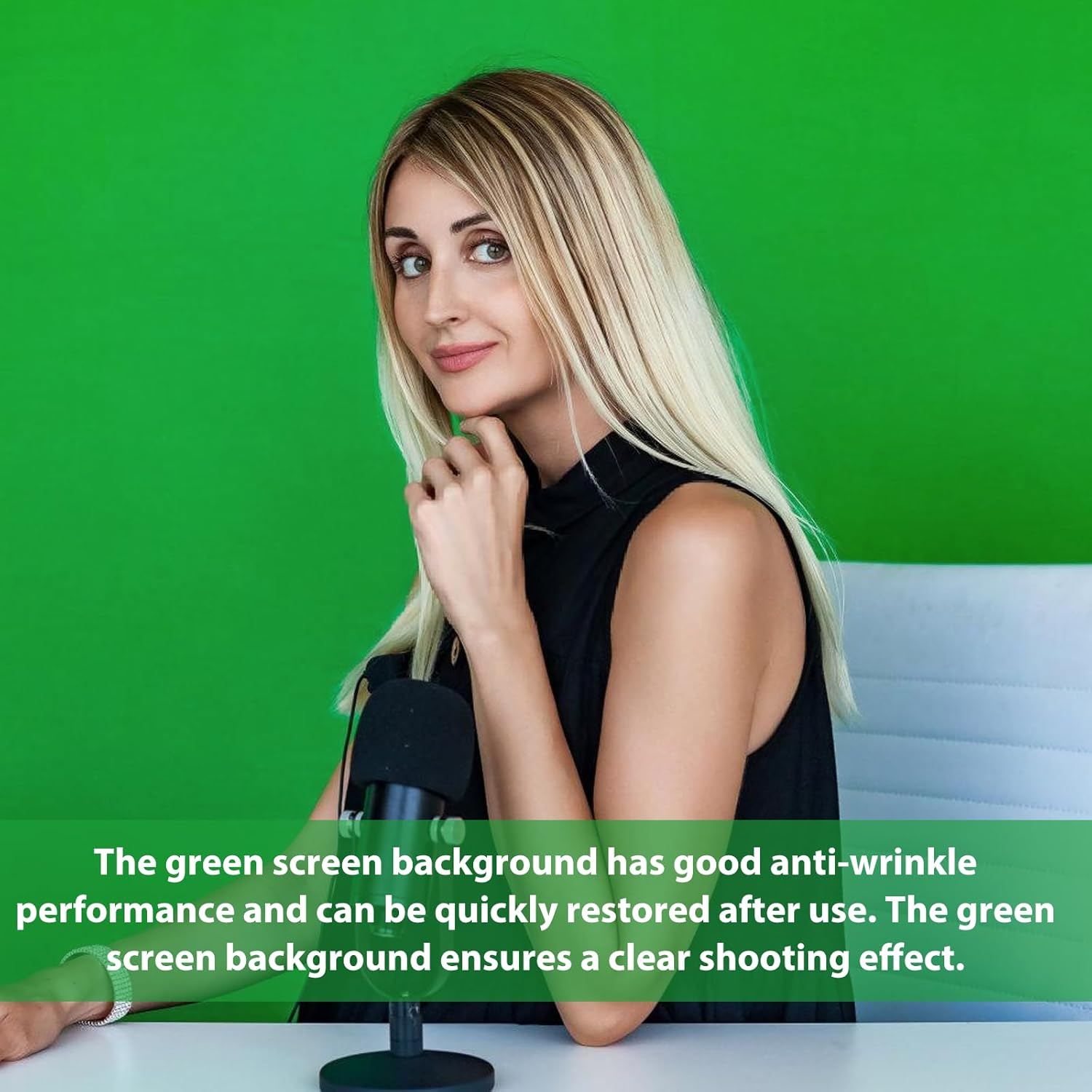 WIYETY 150 X 300 Cm Green Screen Background: Photo Wall Background Washable, Green Screen Background for Photography Video and TV Recording image number 3