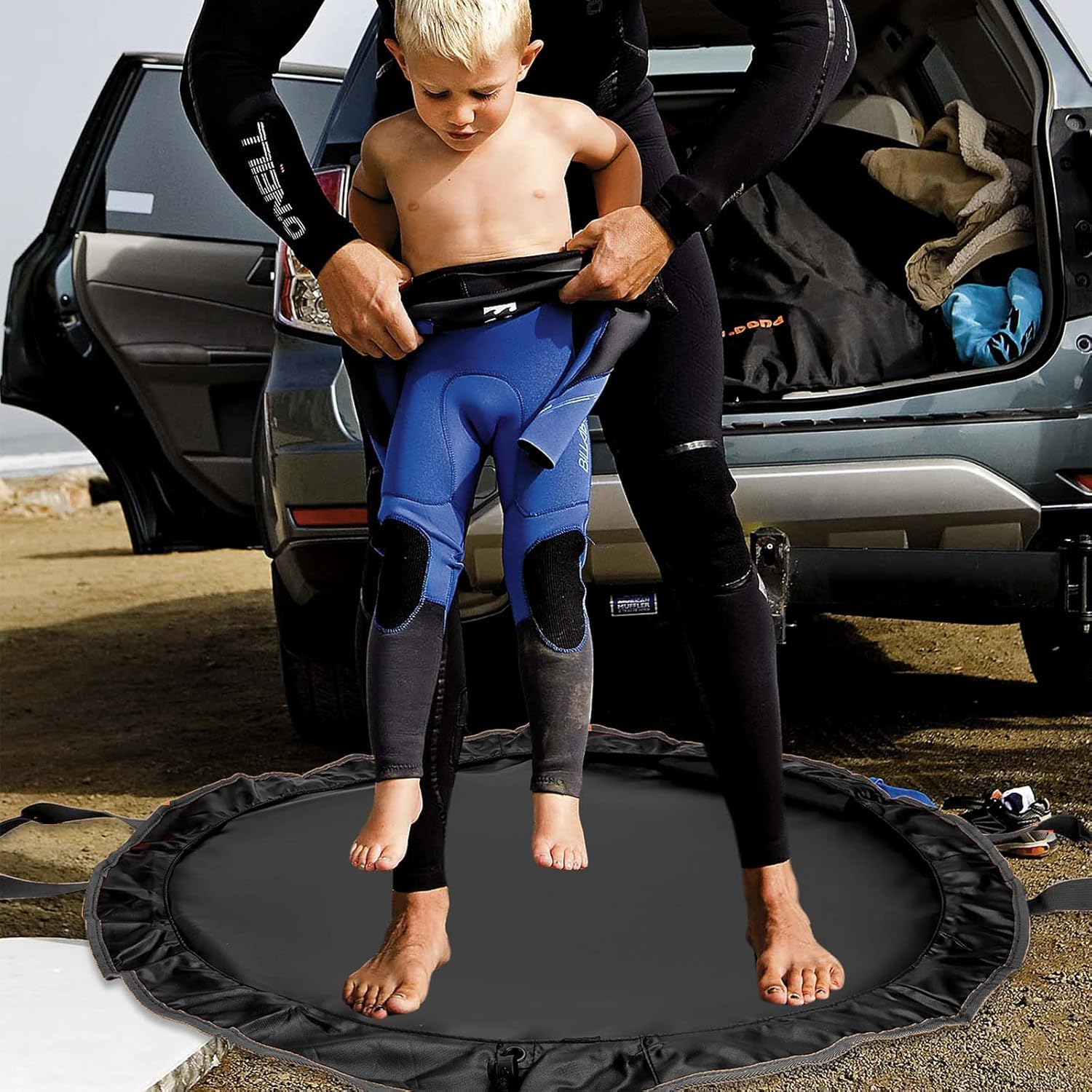 Wetsuit Changing Mat Waterproof Beach Dry Bag Portable Wetsuit Changing Mat Folding Waterproof Surf Change Mats for Surfing Swimming Pool Kayaking Diving and Outdoor Water Sports