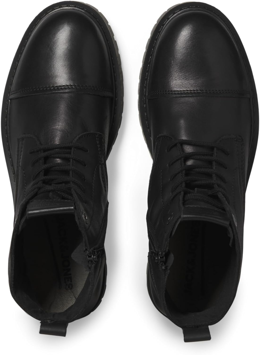 JACK & JONES Men'S Jfwtremor Leather Boot Sn Lace-Up Ankle Boots image number 3