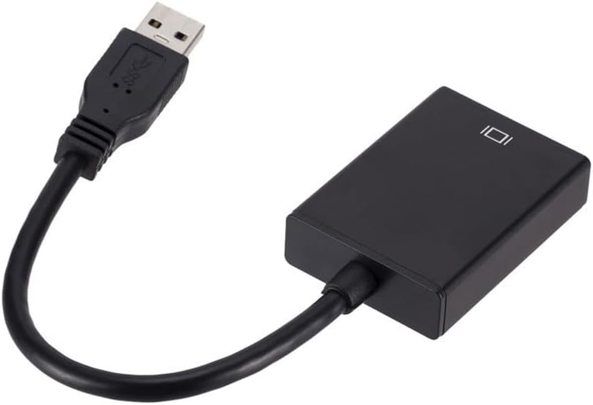 JZS USB to HDMI Adapter, USB 3.0/2.0 to HDMI Converter for Multiple Monitors, Compatible with Windows 11/10/8/7, Black