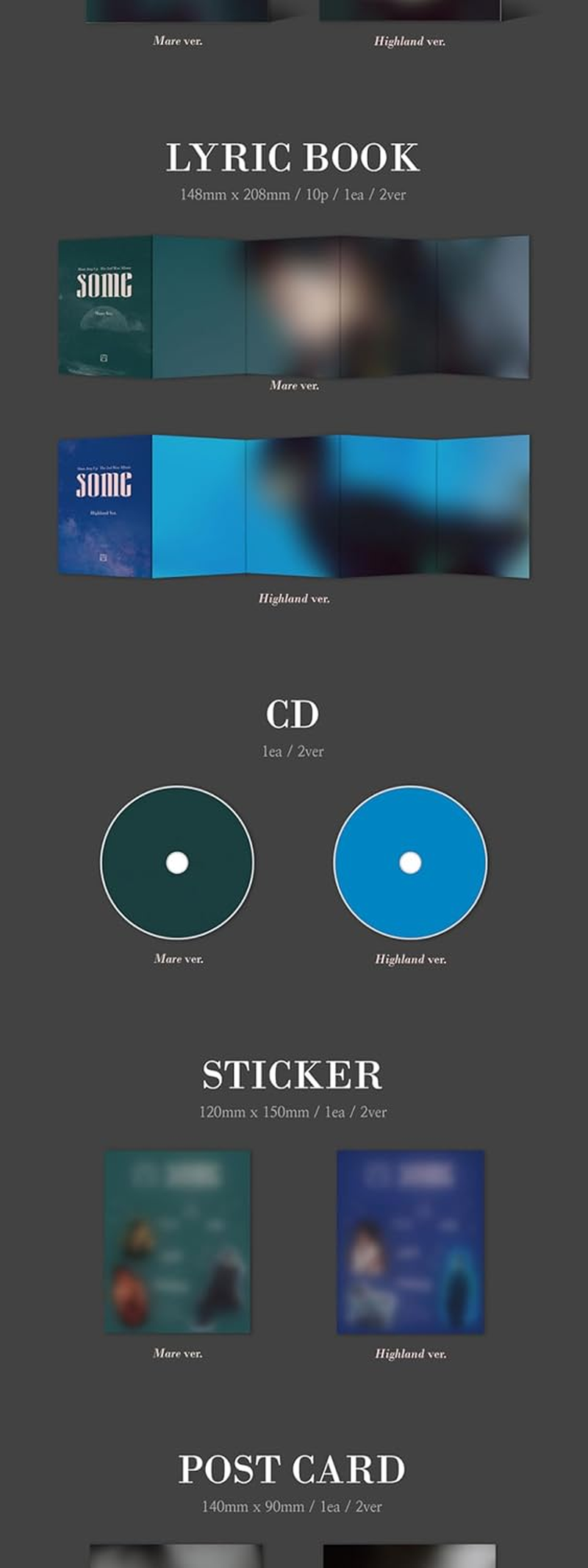 B.A.P Moon Jongup Some 2Nd Mini Album Standard Mare Version Cd+80P Photobook+10P Lyric Book+1Ea Sticker+1P Postcard+1P Message Card+2P Photocard+Tracking Sealed JONG up PEAK TIME Team 24:00 image number 4
