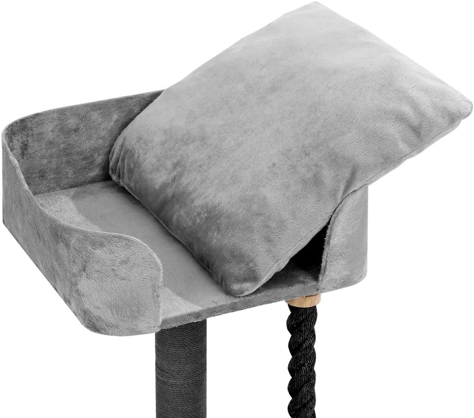 Paws & Claws Catsby Fitzroy Sisal Scratching Post, Silver/Grey, 40 X 40 X 60 Cm Size image number 2