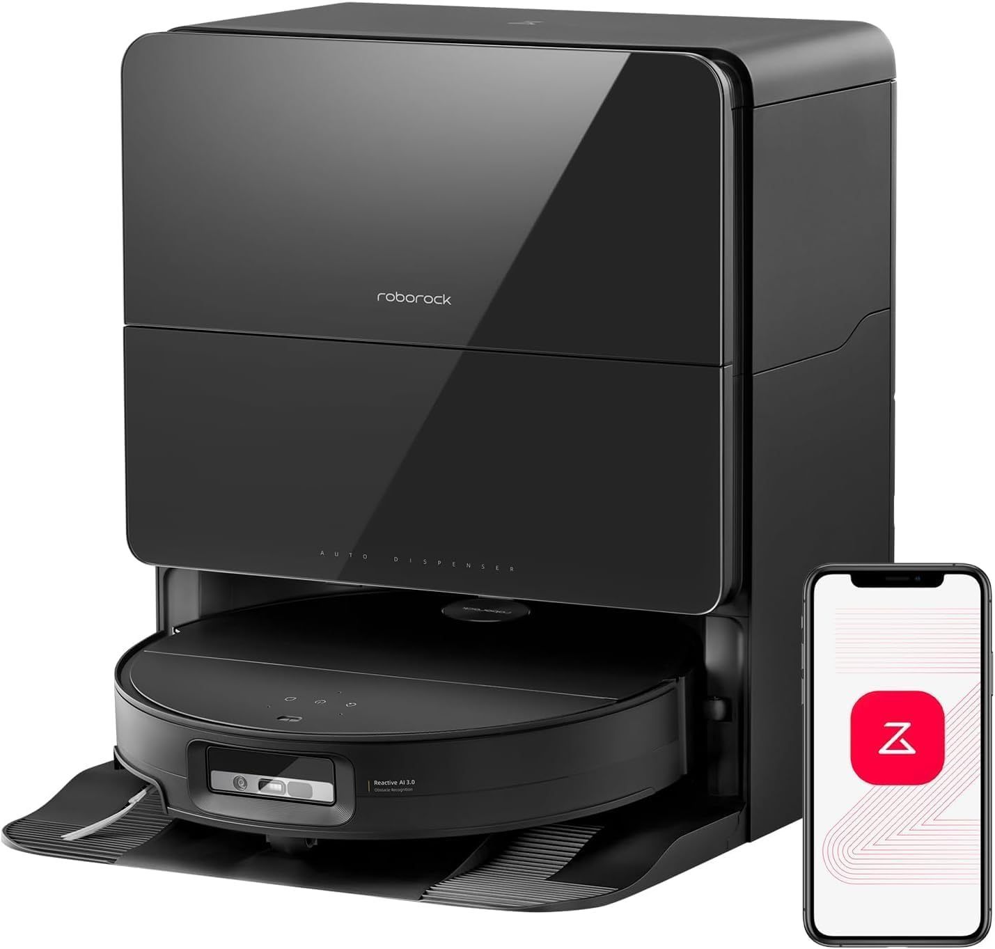 Roborock Saros 10 Robot Vacuum and Mop, 22,000Pa Suction, AI Obstacle Avoidance, 3.14-Inch Ultra Thin, Intelligent Dirt Detection, Zero Tangling Main Brush, Hot Water Mop & Dock Self Cleaning image number 1