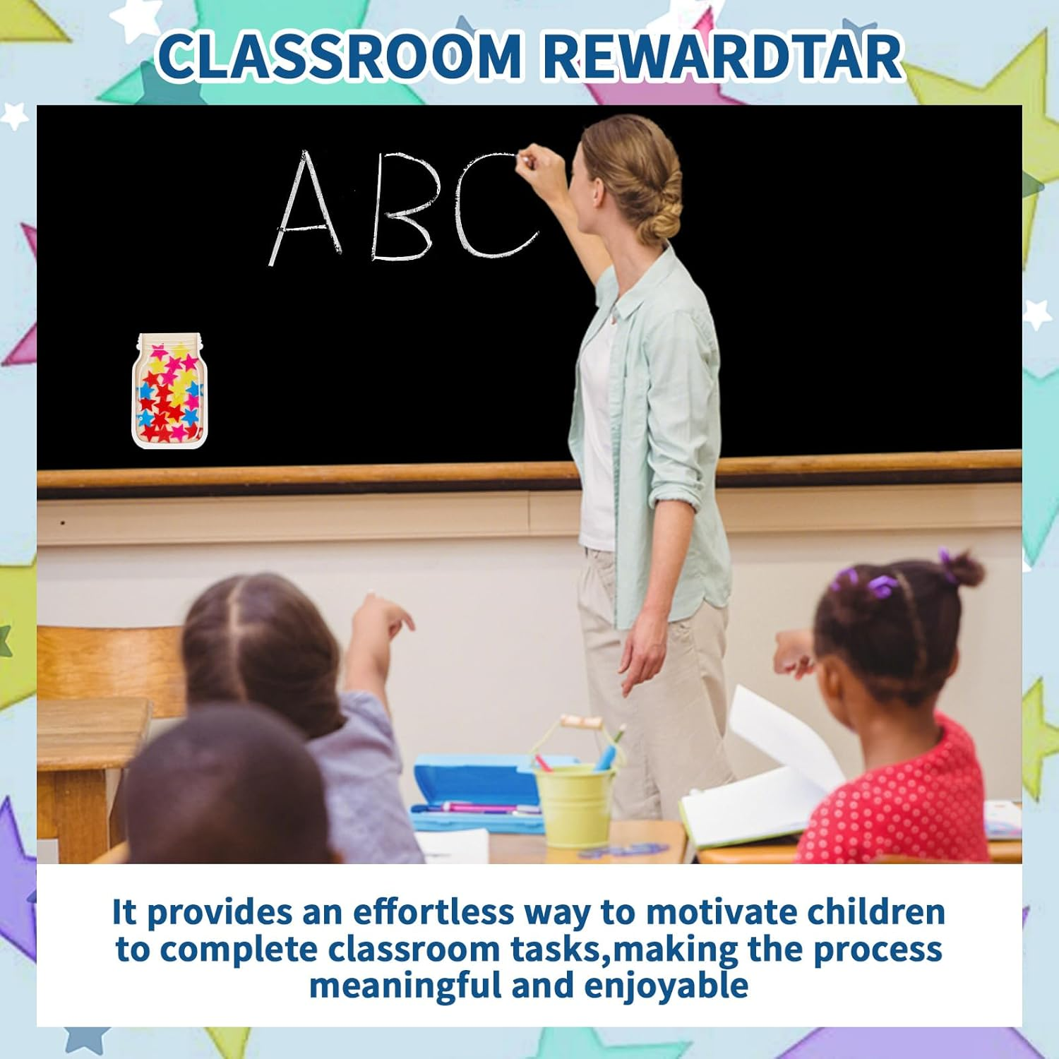 2 Pack Magnetic Reward Jar for Kids, Magnetic Star Reward Jar for Classroom, Behavior Management Classroom Tools, Reward Jar System for Classroom Home, Magnetic Reward Jar for Classroom Board image number 2