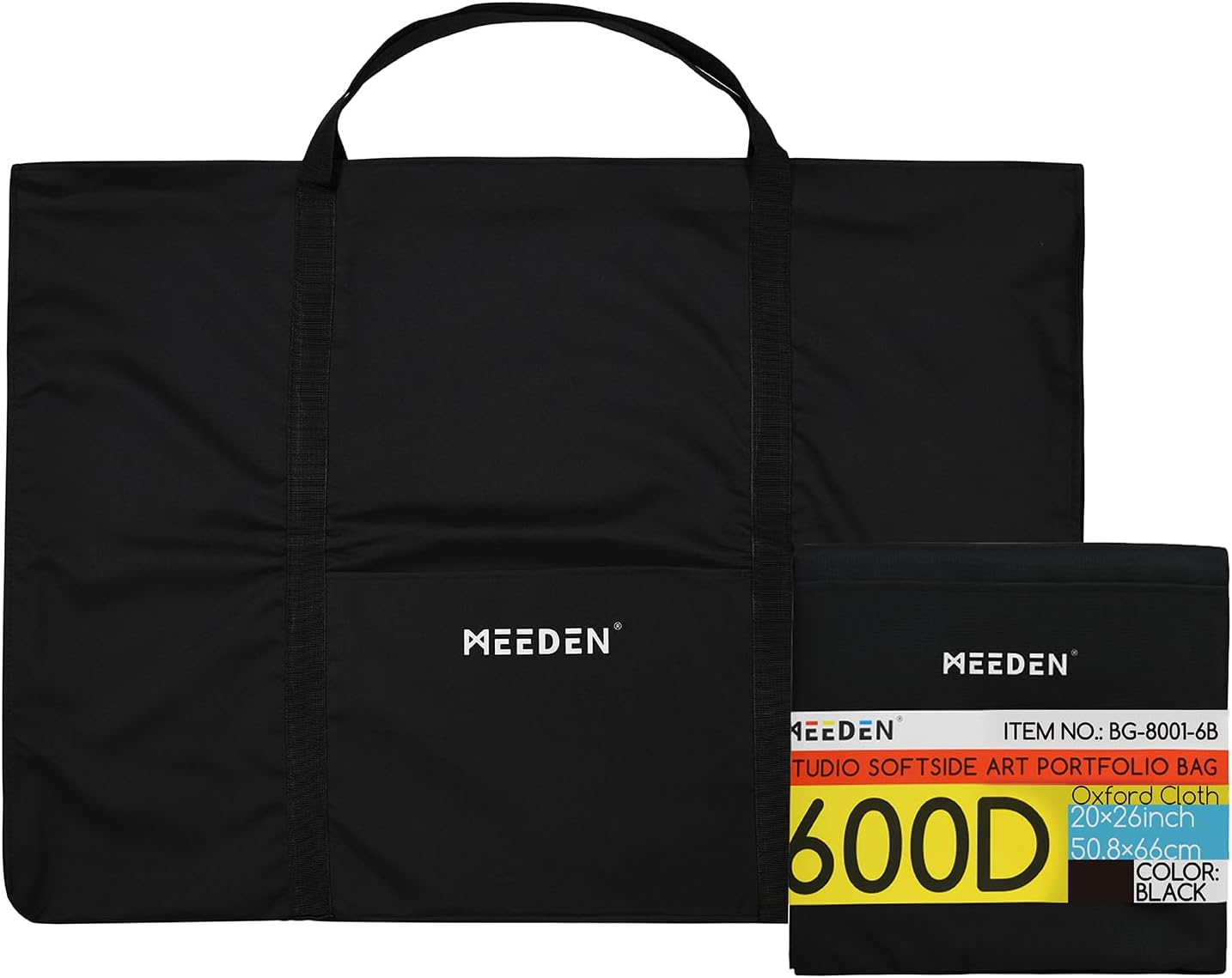 MEEDEN Art Portfolio Case 20"X 26"- Waterproof, 600D Oxford Cloth, Art Portfolio Bag Black, Portfolio Folder for Artwork for Artwork, Drawing, Canvas, Photography, Poster image number 6