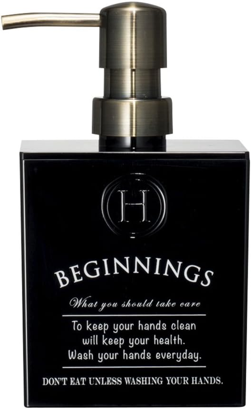 Nakajima Soap Shampoo Dispenser, Black, 13.5 Fl Oz (400 Ml)