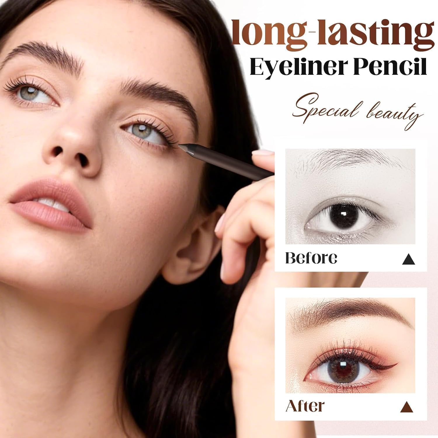 Creamy Pencil Eyeliner, 2025 Upgrade 24 Hr Waterproof Eyeliner, Long Lasting Eye Liner for Daily Makeup, No Tugging, Soft Tip and Easy to Color (Plum) image number 1