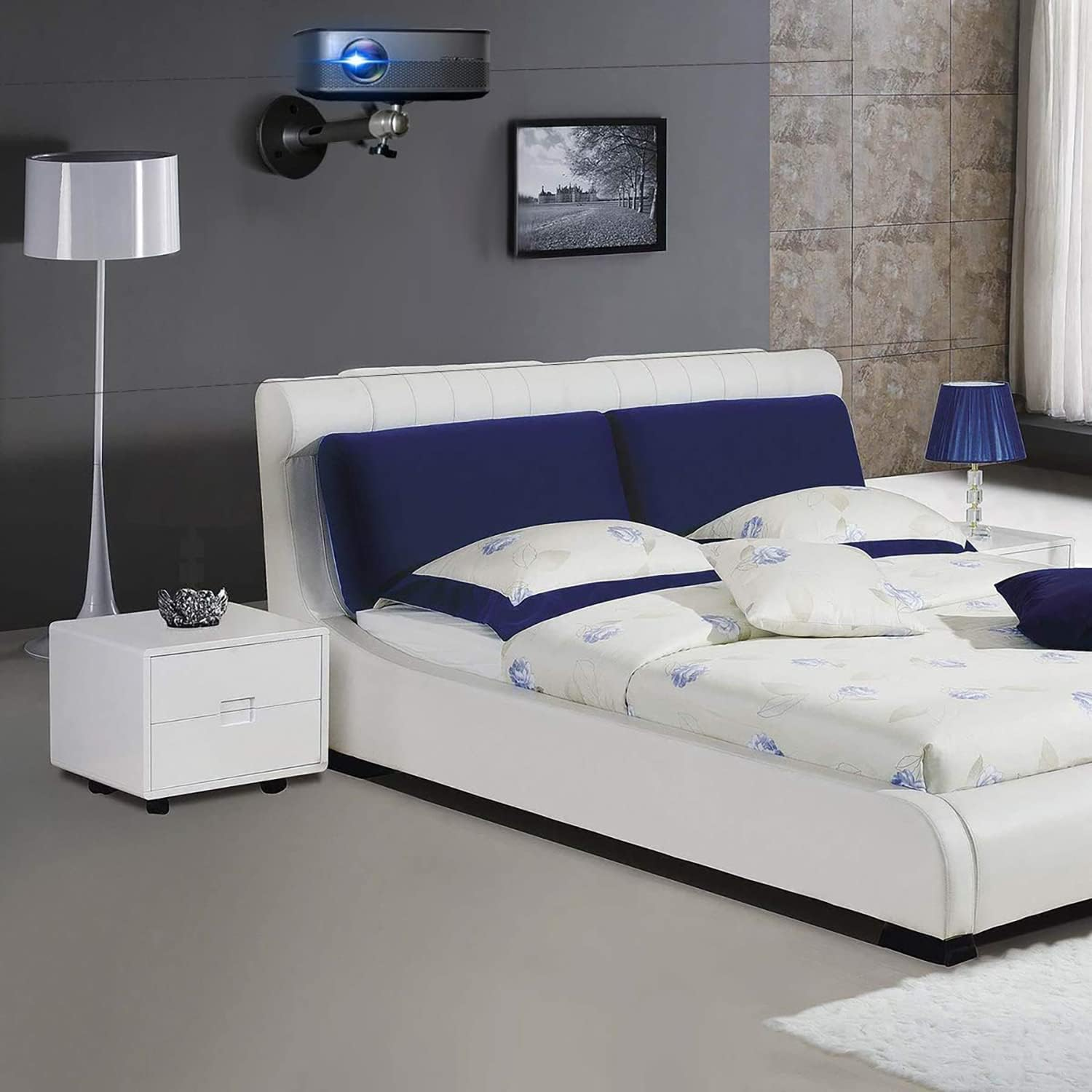 Mini Projector Ceiling Mount 360&deg; Adjustable Projector Wall Mount Length 7In / 18Cm Projector Mount Compatible with TMY Auking HAPPRUN Vankyo Meer ELEPHAS NICPOW Projector and Mini Projector Black image number 3