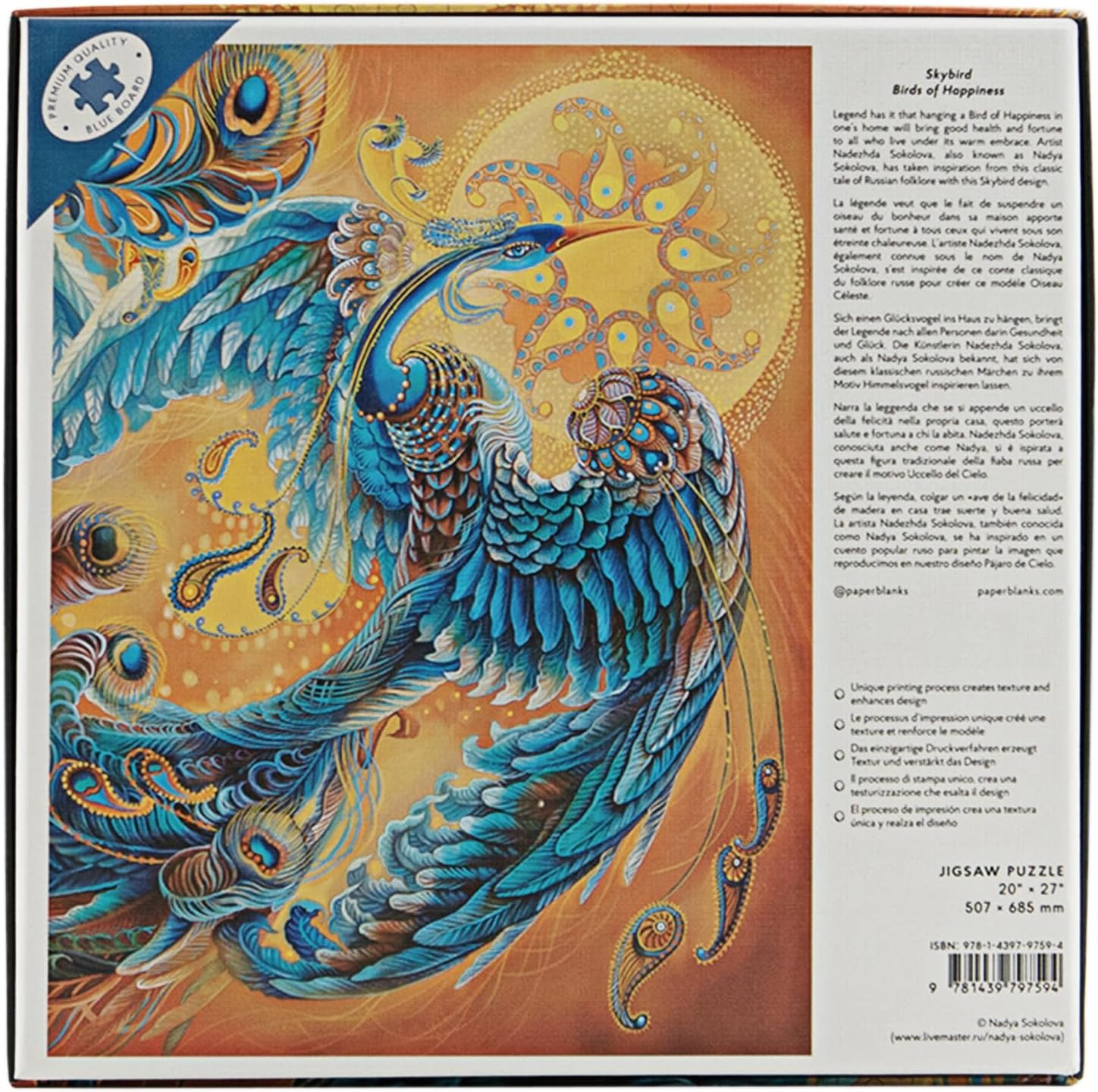 Paperblanks - Skybird - Birds of Happiness - Jigsaw Puzzles: 1000 Pieces image number 2