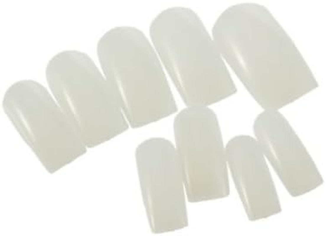 BOO6-500 Natural/Off White False Fake Full Nails image number 3