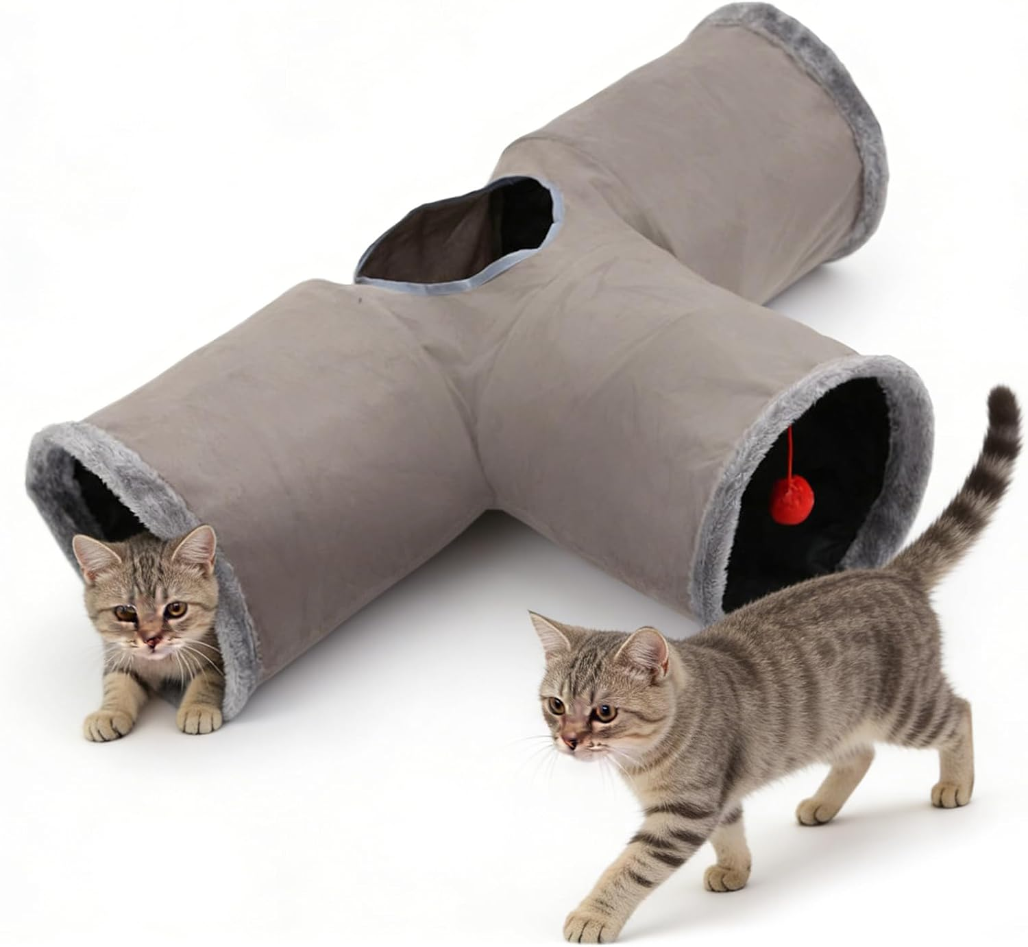 Cat Tunnel Bed - Interactive Foldable Maze Toy | Flexible Maze for Indoor Cats,For Kitten Pet Christmas Halloween Birthday Party image number 4