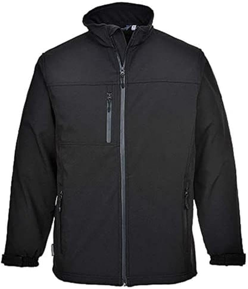 Portwest TK50 Water Resistant Windproof Softshell Jacket (3L) Black, 3X-Large image number 2