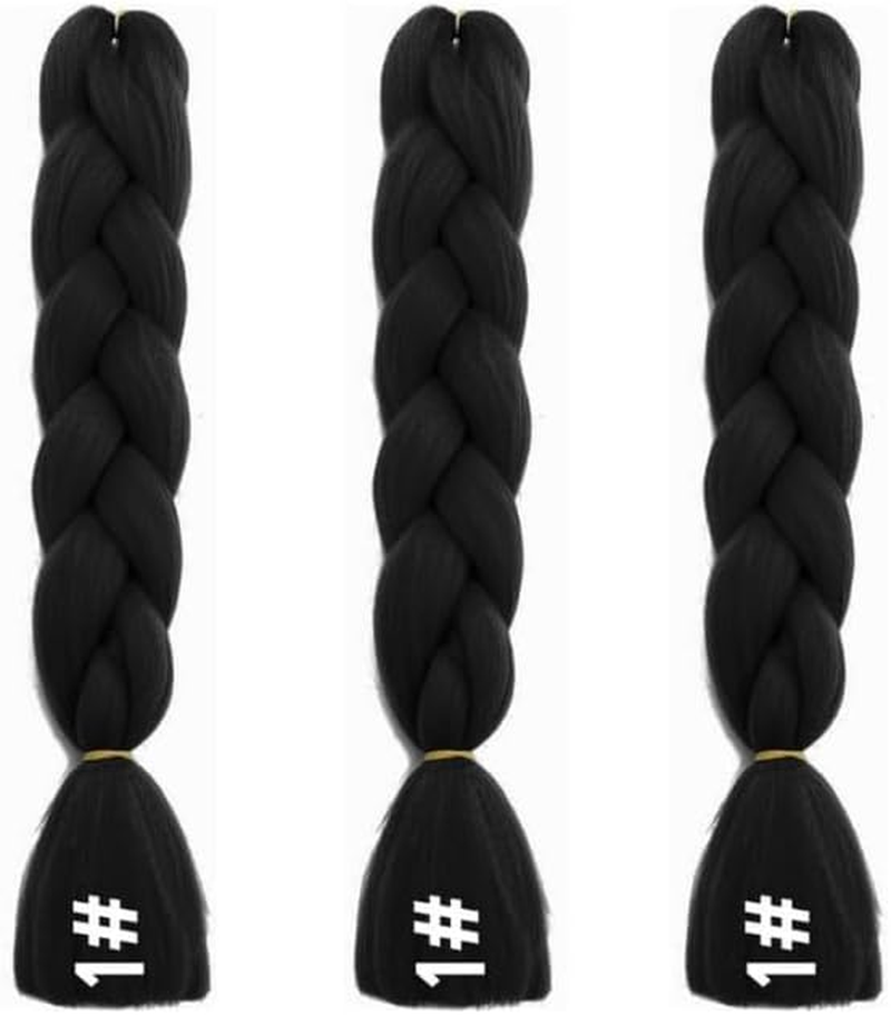 Kanekalon Jumbo Braiding Hair Extensions High Temperature Fiber Crochet Twist Braids 24Inch 3Pcs/Lot (A8)