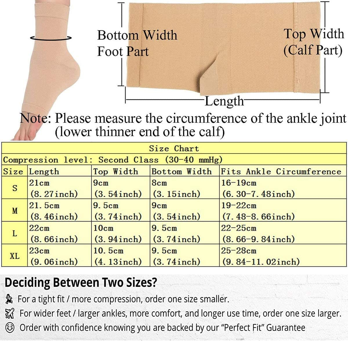 SPOTBRACE 1 Pair Ankle Brace, 30-40Mmhg Medical Compression Brace Elastic Thin Foot Support, Nano Socks for Women and Men, Toeless Compression Arch Sleeve for Swelling, Achilles Tendonitis, Plantar Fasciitis and Sprained image number 5