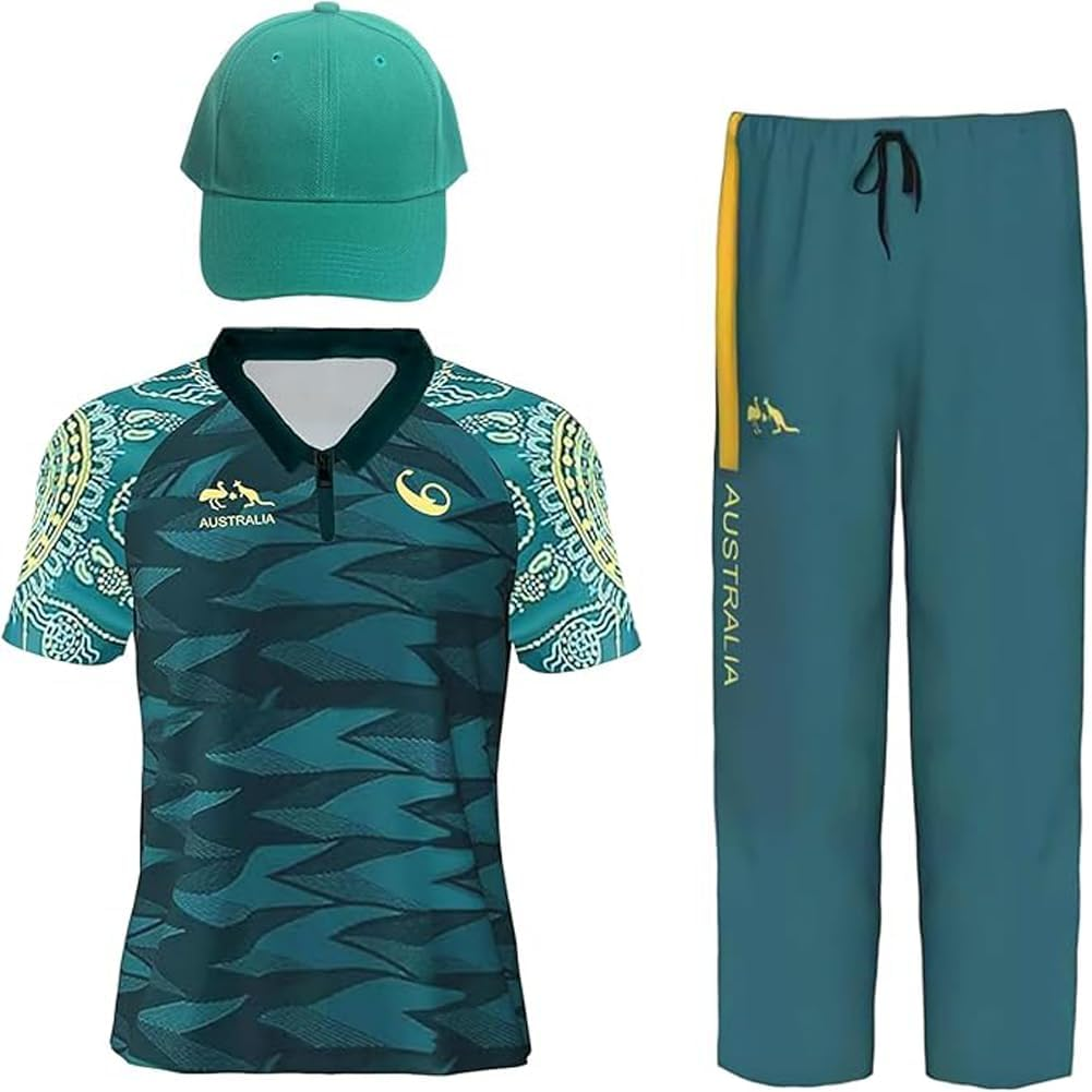 Break Dancer Costume Set, Green Raygun Australian Style Costume Cosplay Sporty Outfit with Short Sleeves Pants Hat for Holiday Carnival Party Fancy Dress up Costume image number 4