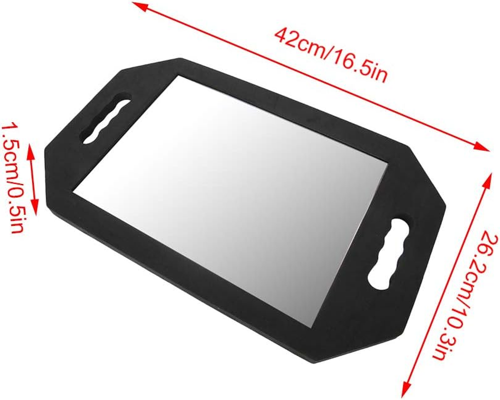 Professional Hairdresser Back Mirror for Hair Salon, Large High Definition Glass Makeup Mirror for Barber, Two Handed Beauty Salon for Modern Family image number 2