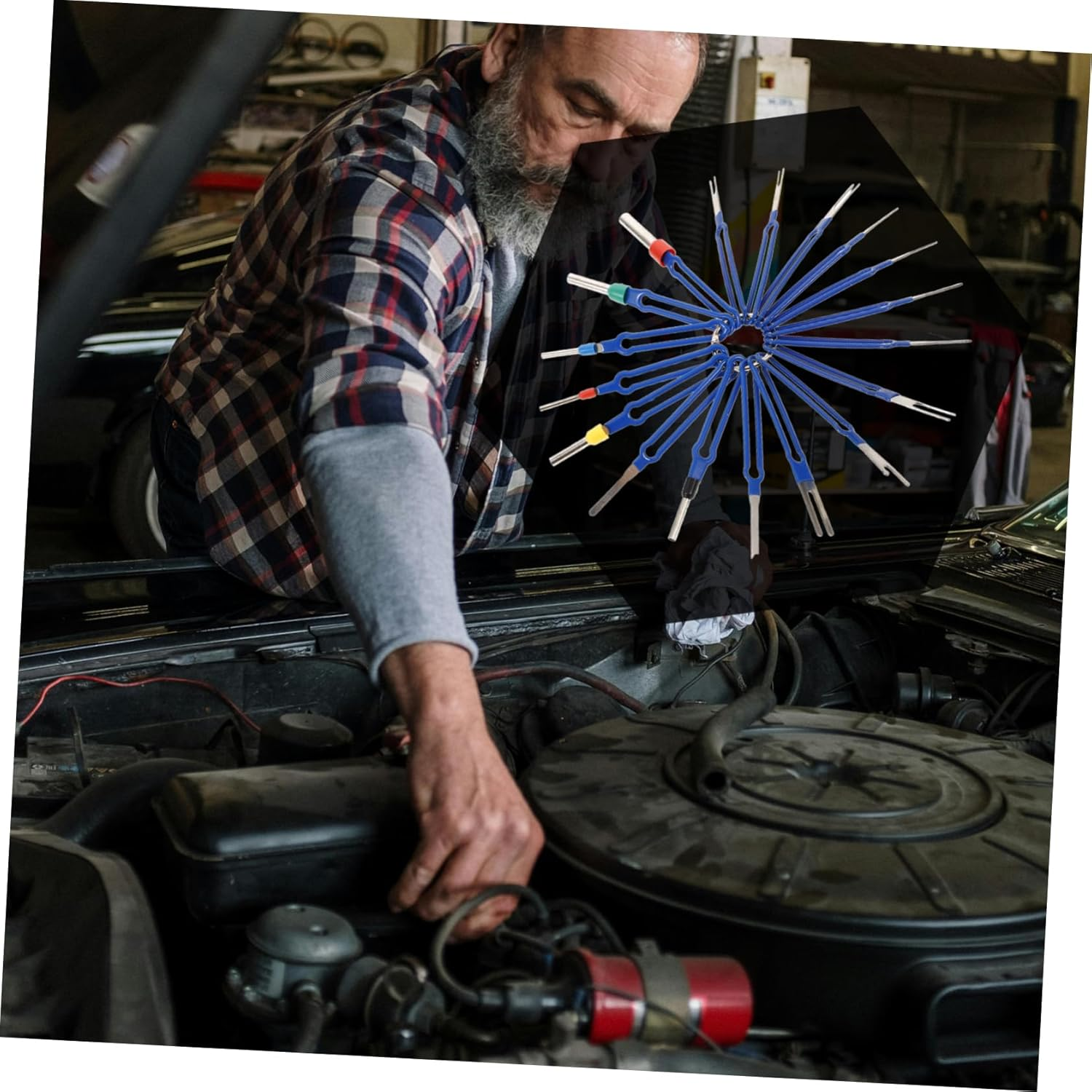 OSOLADY 18Pcs Automotive Electrical Tools Pin Removal Kit for Terminal Pin Removal Tool image number 6