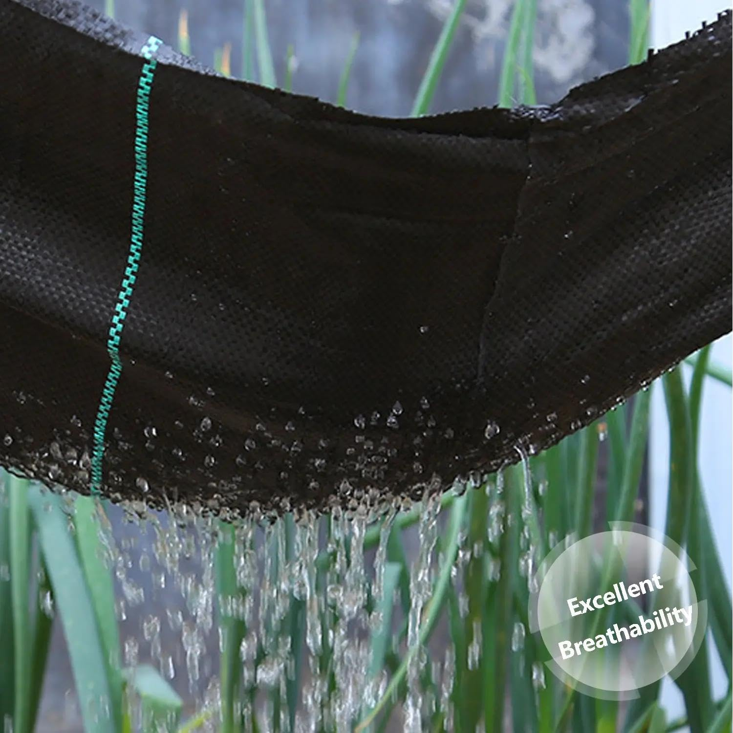 1PCS (2Mx30M) Heavy Duty Weed Barrier Fabric | Woven Weed Control Mat, UV Resistant Landscape Ground Cover for Garden, Pathways, Driveways | Breathable & Durable Weed Mat image number 5