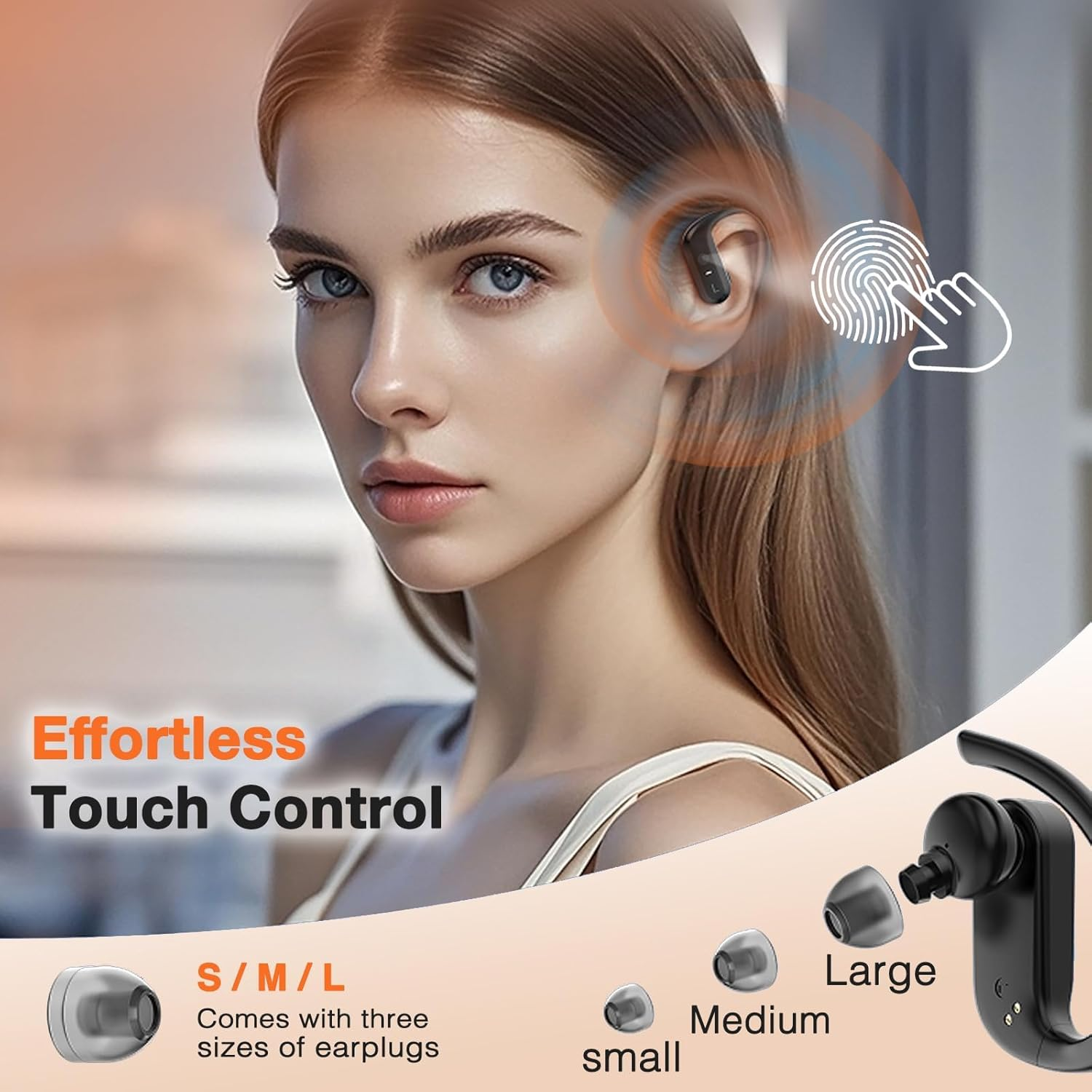 Rechargeable BTE Hearing Aids for Seniors and Adults, Standard Black Model for Severe Hearing Loss with Noise Cancellation and 5 Adjustable Volume Levels, Black Standard Version image number 3
