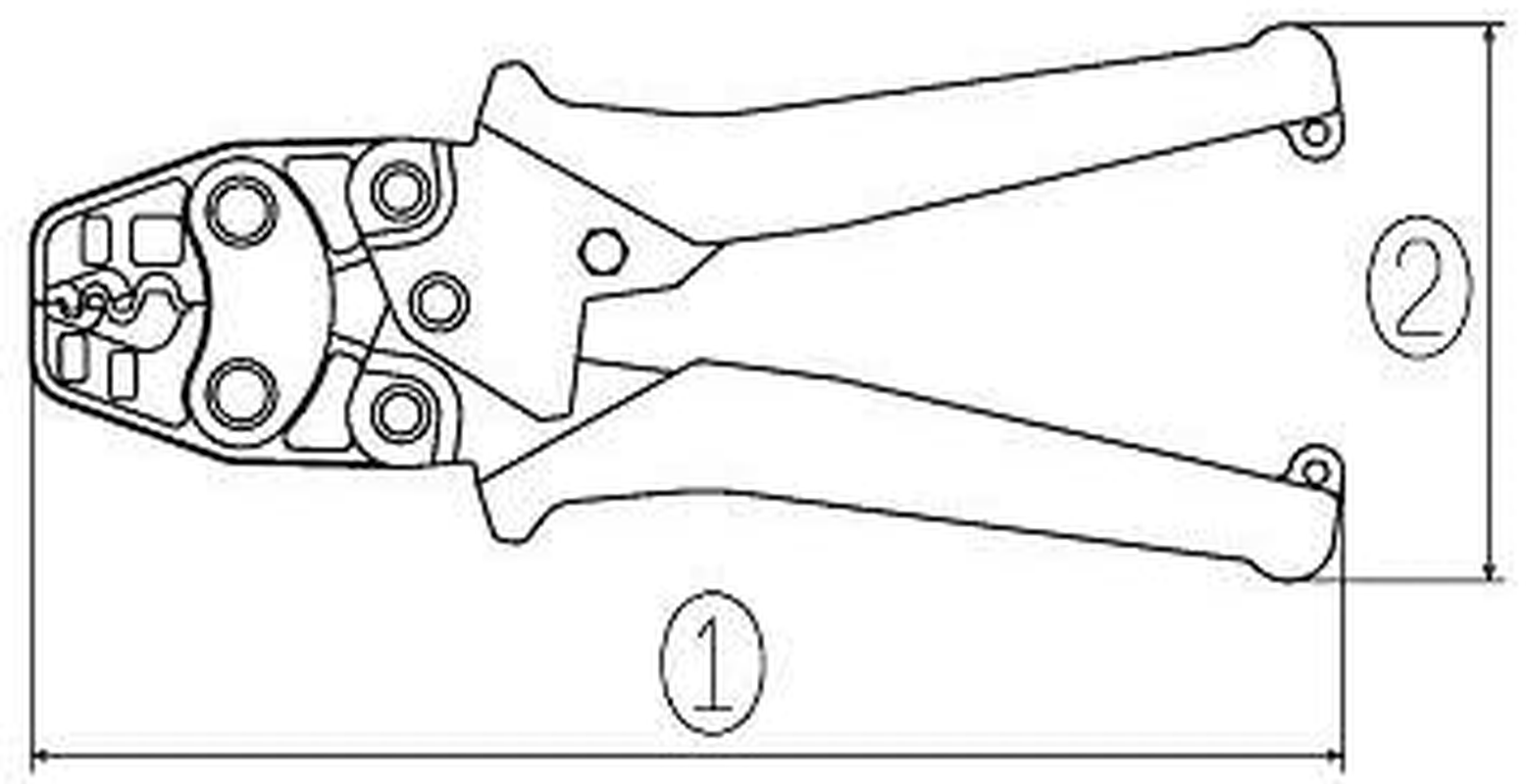 LOBSTER AK-2MA Professional Wire Terminals Connector Ratcheting Crimper/Sq : 0.5, 1.5, 2.5, 4, 6 / Crimping Tool Terminal Crimper Powerful Strength Easy Grip Cutter Professional Plier/Japan image number 2