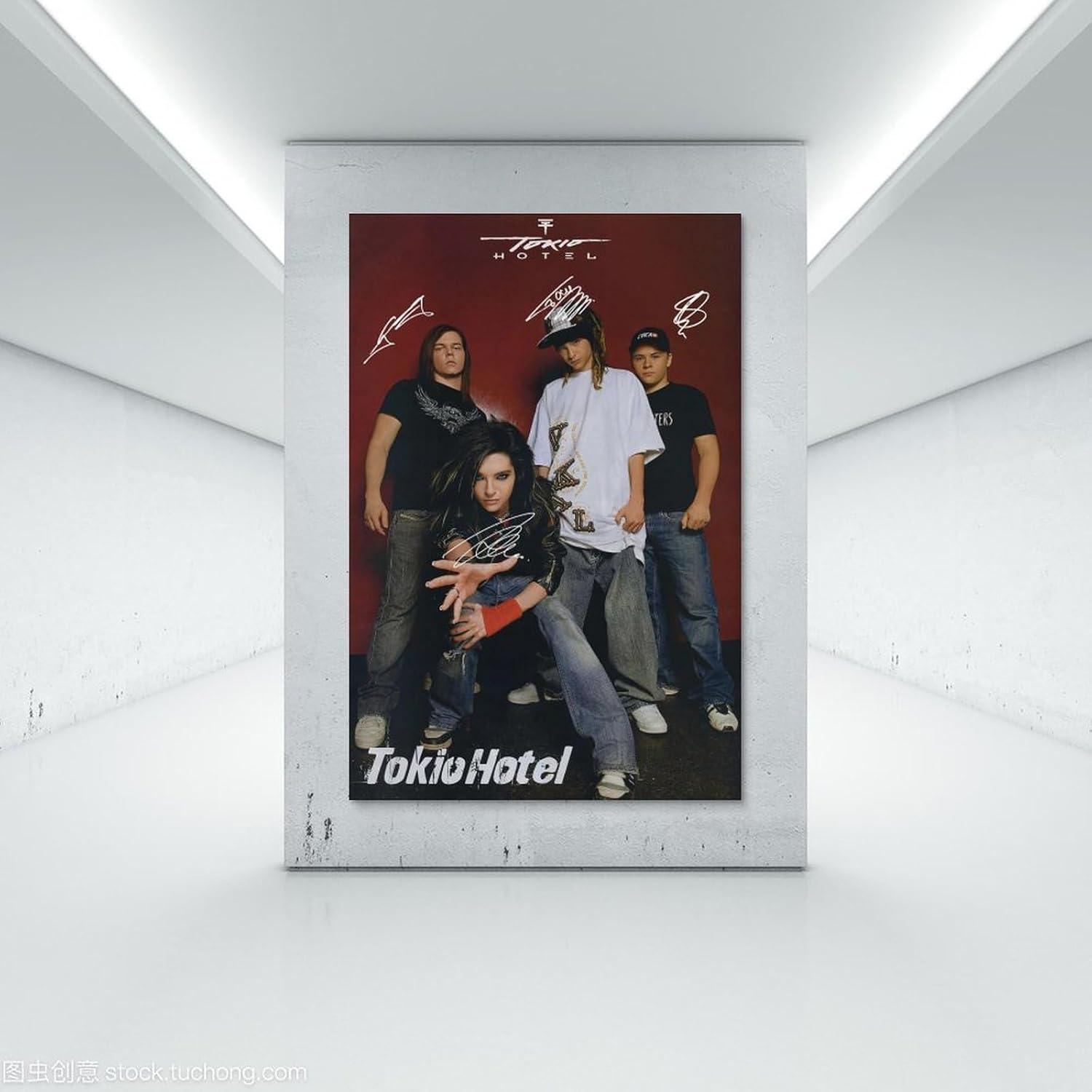 Band Signature Tok-Io Poster Rock Hotel Poster Canvas Painting Wall Art Picture Home Decor Print for Bedroom Living Room Dorm Study Bar Office 12X18Inch(30X45Cm) - Style image number 5