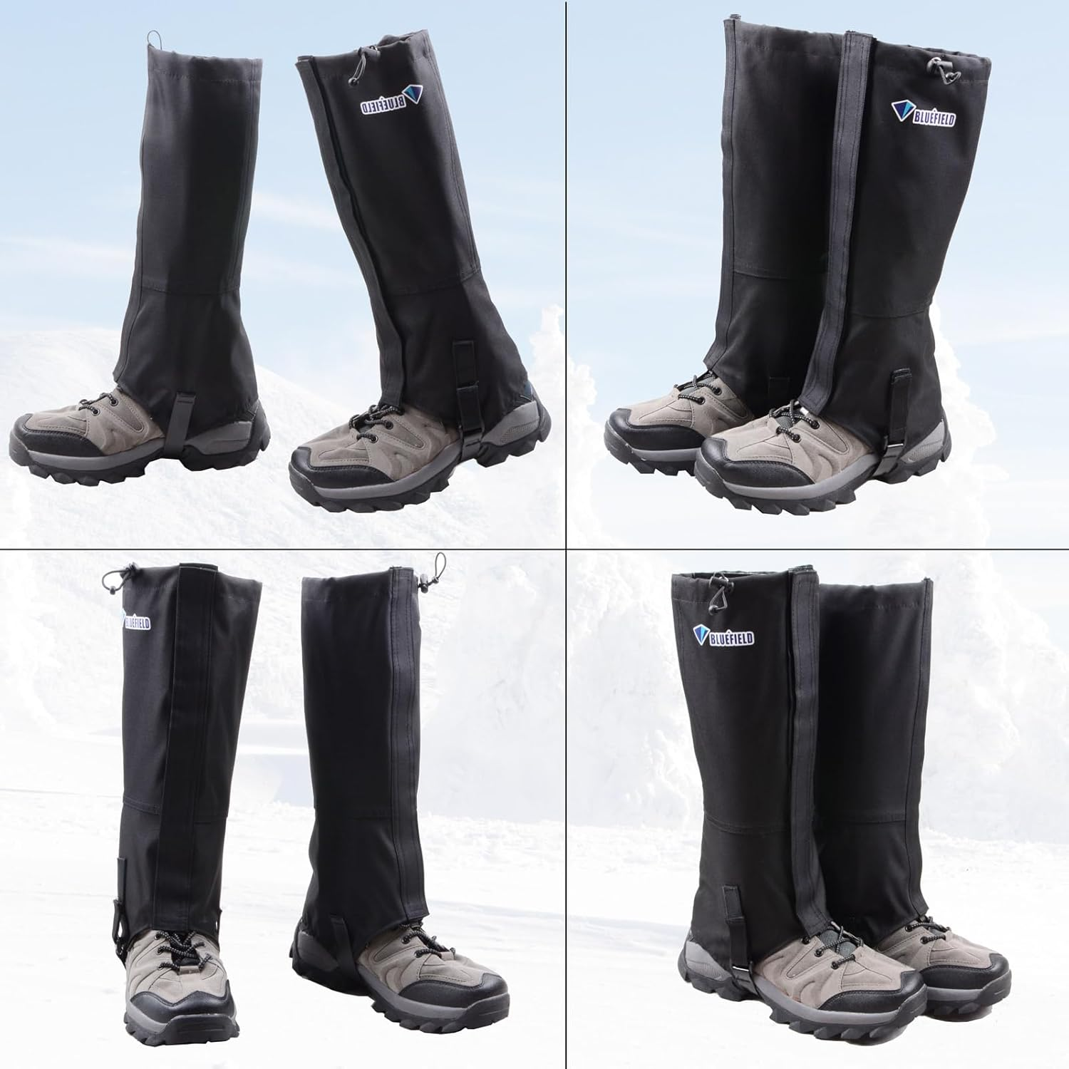 Azarxis Hiking Gaiters for Outdoor Camping Running Walking Backpacking Women Men Ankle Leg Guard Boot Legging Gaiter Cover Snow Breathable Lightweight Waterproof Durable Wrap Mountain Hunting Climbing image number 6